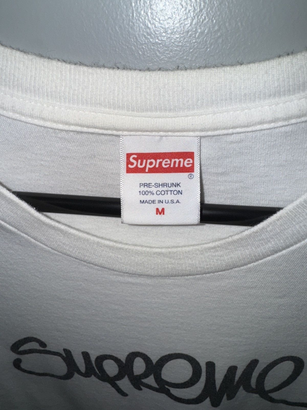Supreme Supreme tee white black lettering size M Size US M / EU 48-50 / 2 - 4 Thumbnail