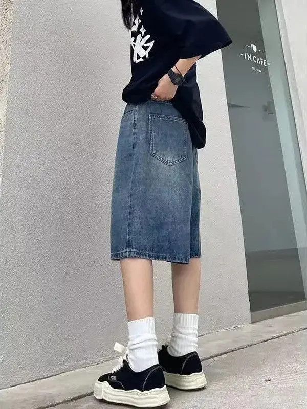 Japanese Brand Retro loose wide leg denim shorts Size US 32 / EU 48 - 2 Thumbnail