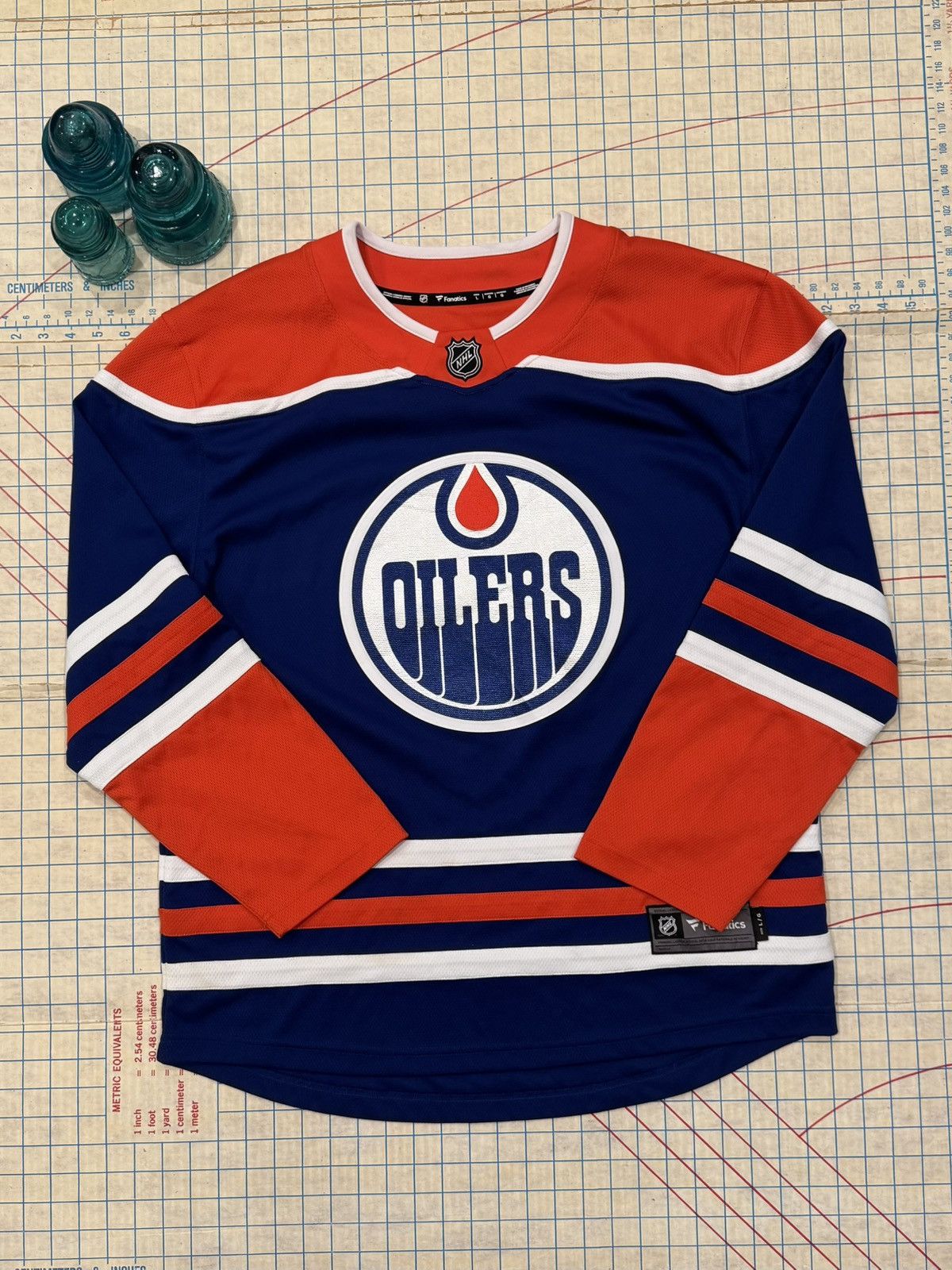 NHL Edmonton Oilers Blank Hockey Jersey Fanatics Mens Large Size US L / EU 52-54 / 3 - 5 Thumbnail