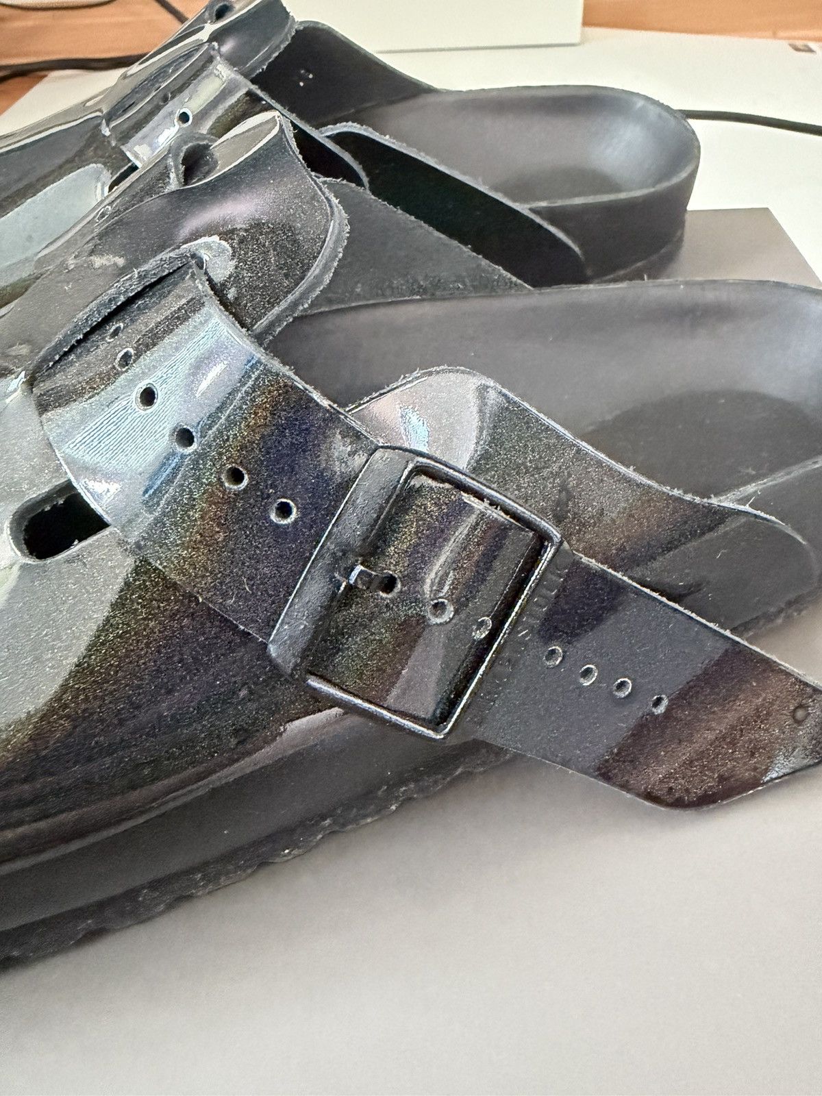 Birkenstock × Rick Owens Rick Owens x Birkenstock Boston Iridescent Sandals Size US 10 / EU 43 - 2 Thumbnail
