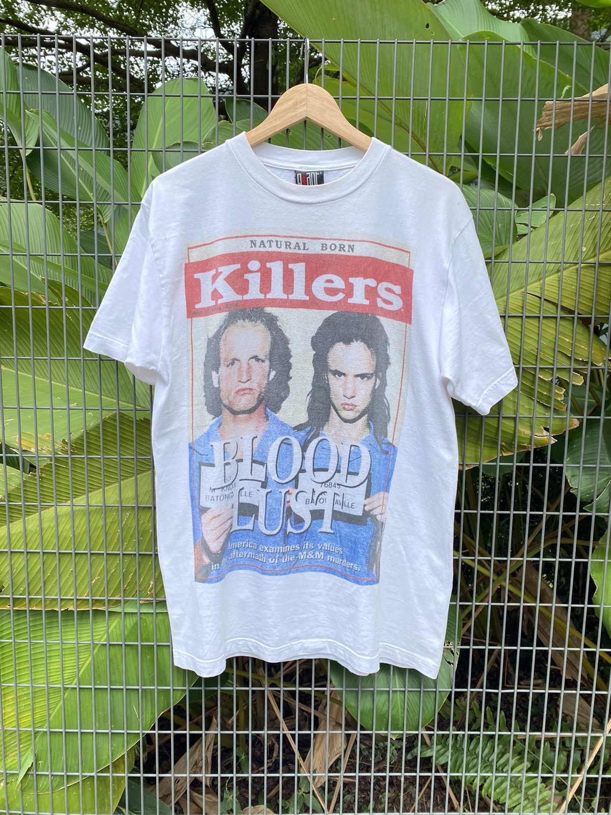 image of Band Tees x Vintage 1994 Natural Born Killers Shirt in White, Men's (Size Large)