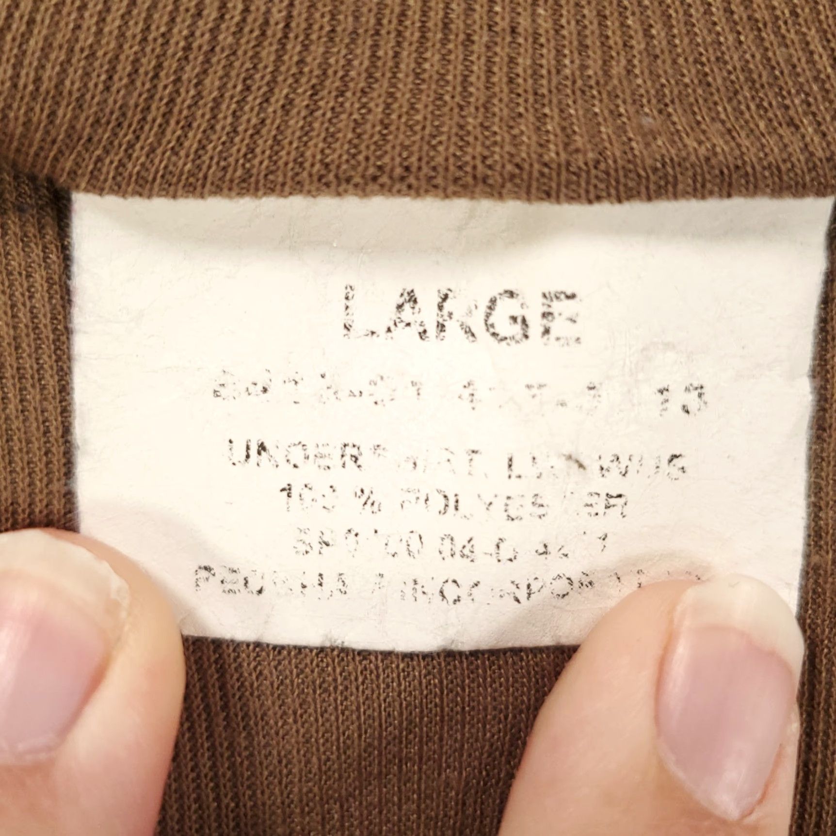 Layer 8 US Army Pullover Mens Large Lightweight Base Layer Brown Military Long Sleeve Size US L / EU 52-54 / 3 - 6 Thumbnail