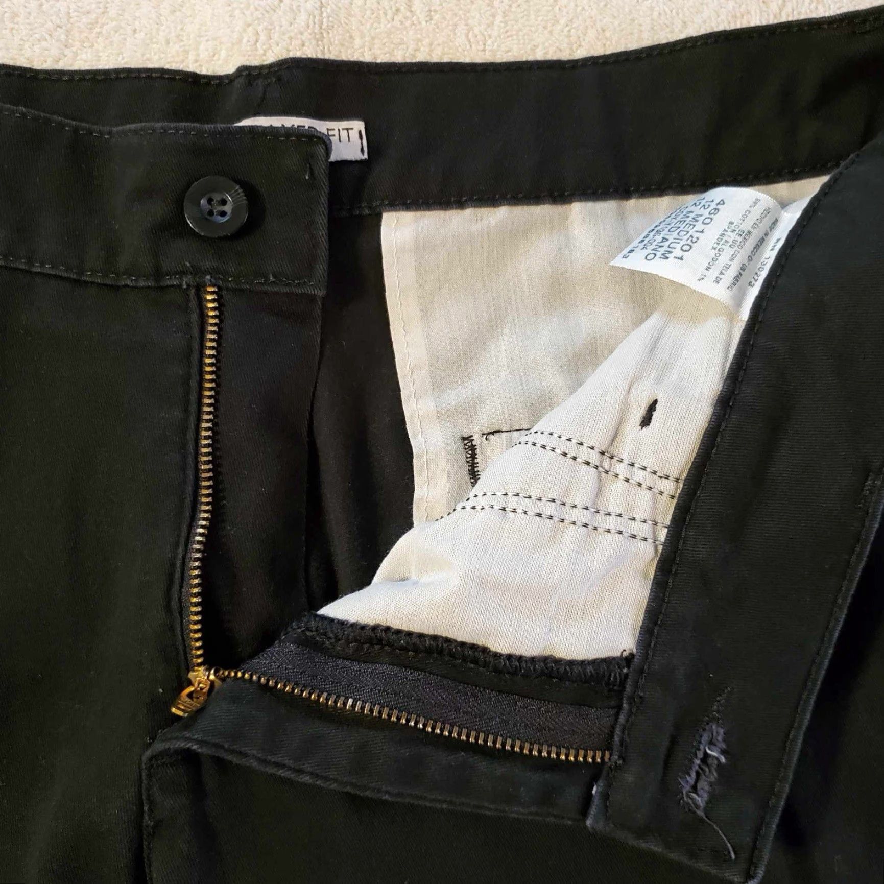 Lee Lee Jeans Womens 12M Black Cotton Blend Denim Relaxed Fit At The Waist Straight Jeans Clothing Womens 12M Black Denim Straight Relaxed Fit Lee Size 34" / US 12 / IT 48 - 4 Thumbnail