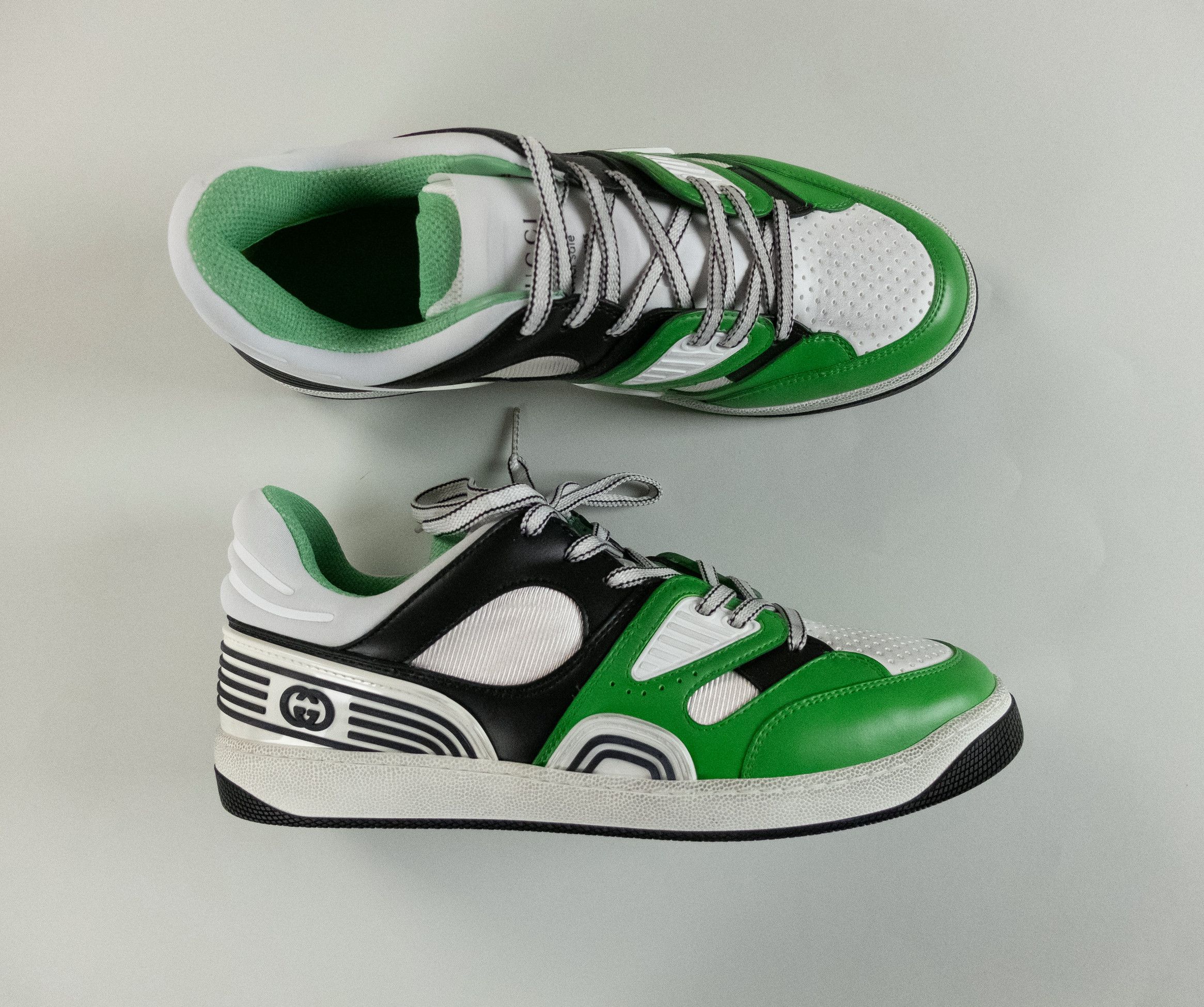 Gucci GUCCI Basket Green Demetra white green low top sneakers 9 Size US 9 / EU 42 - 6 Thumbnail