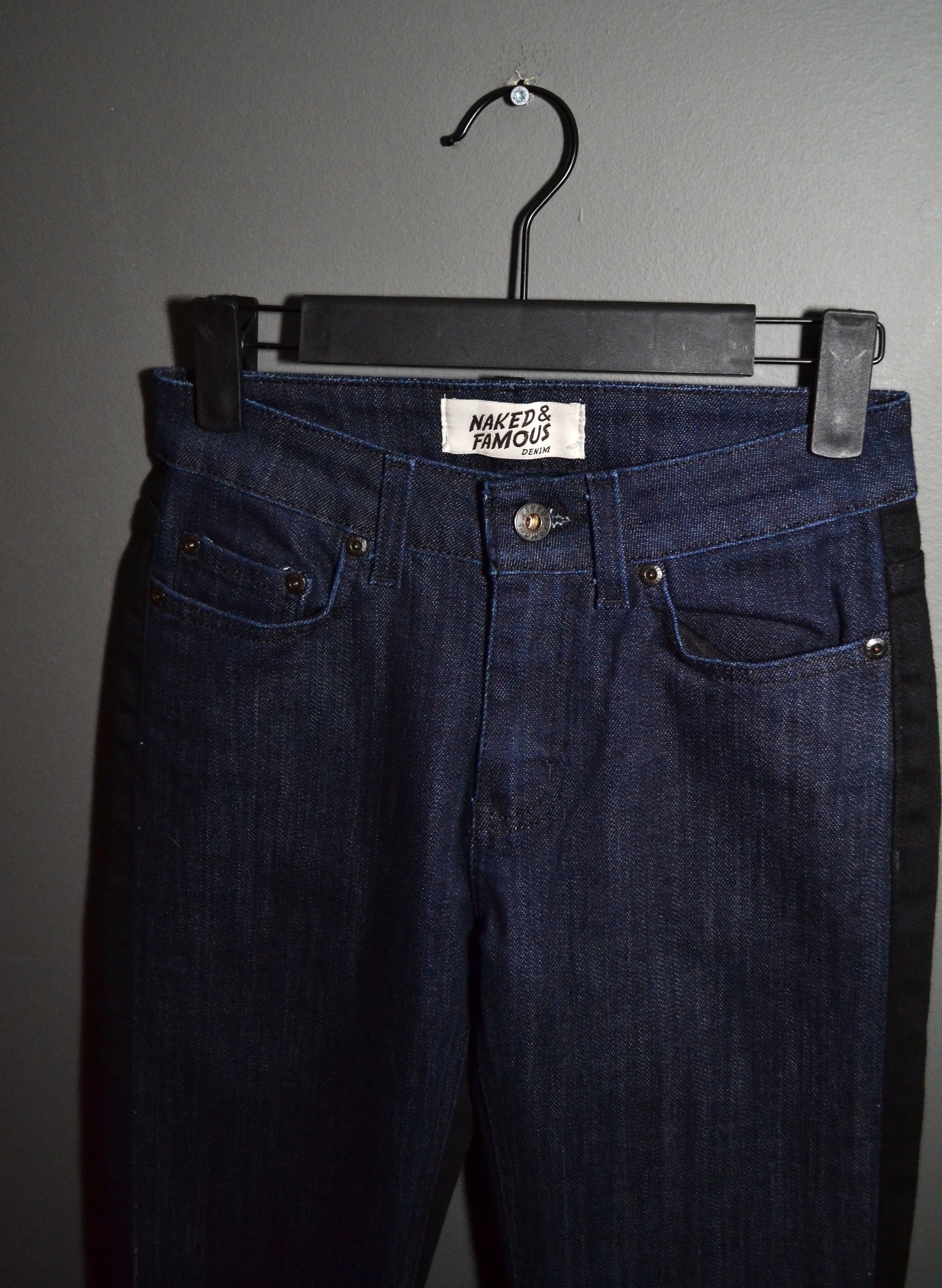 Naked & Famous Naked & Famous Power Stretch Indigo Black Denim Skinny 25 Size 25" / US 0 / IT 36 - 3 Thumbnail