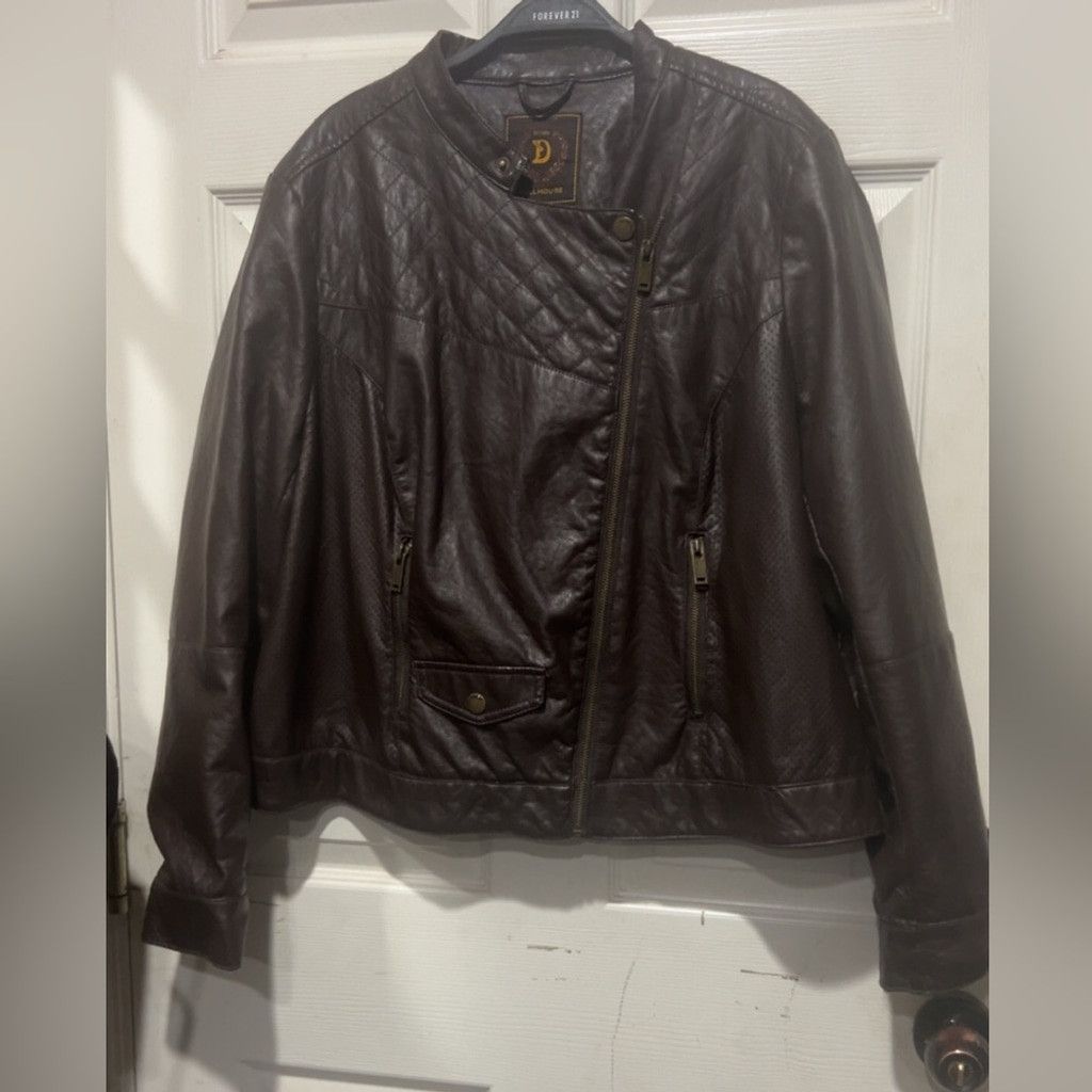 Other Dollhouse Brown faux leather jacket has a tear 1X Size XL / US 12-14 / IT 48-50 - 2 Thumbnail