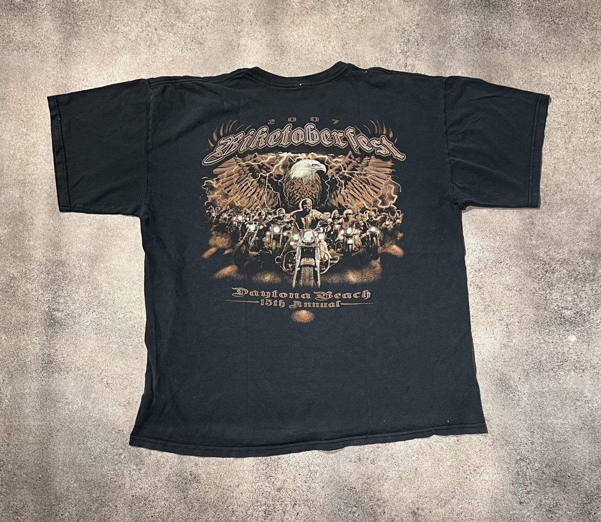 Vintage Biketoberfest 2007 Daytona beach vintage faded t shirt Size US XL / EU 56 / 4 - 7 Thumbnail