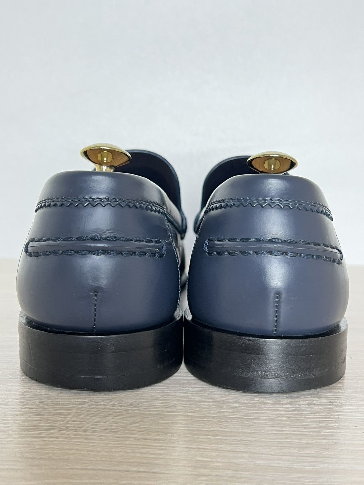 Louis Vuitton Louis Vuitton Damier Embossed Leather Penny Loafers Blue 10 Size US 10 / EU 43 - 9 Thumbnail