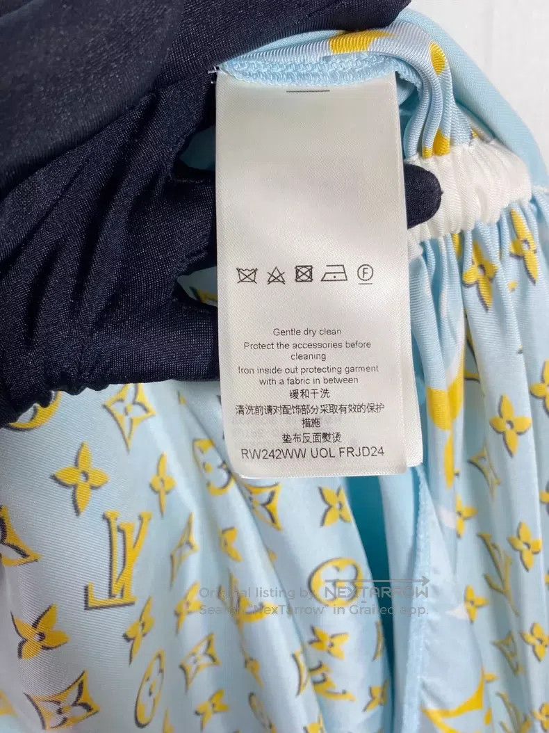 Louis Vuitton Louis Vuitton Blue Patchwork Dress Size S / US 4 / IT 40 - 8 Thumbnail