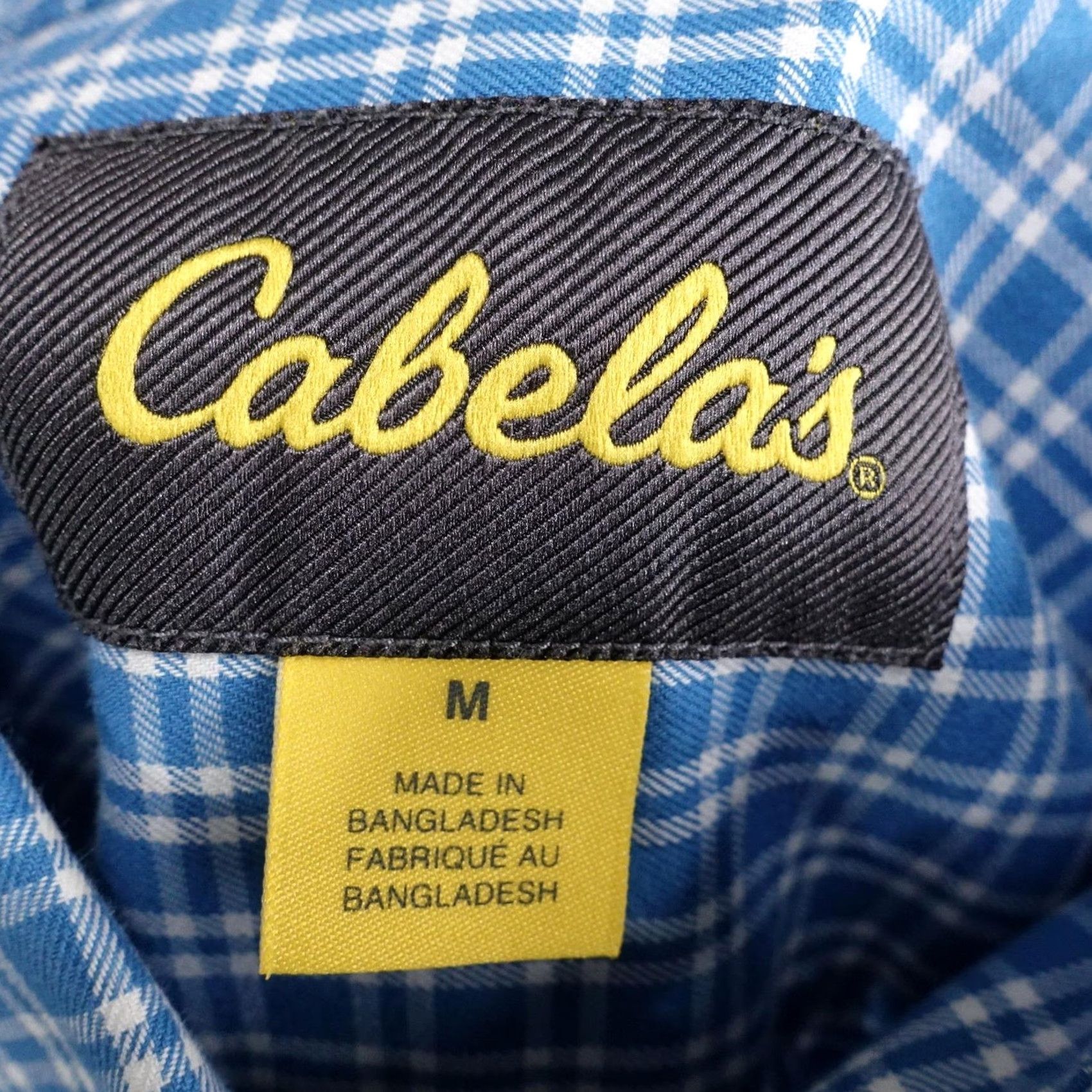 Vintage Cabela's Shirt Mens M Blue Check Long Sleeve Button-Up Wrinkle Free Cotton Size US M / EU 48-50 / 2 - 7 Thumbnail