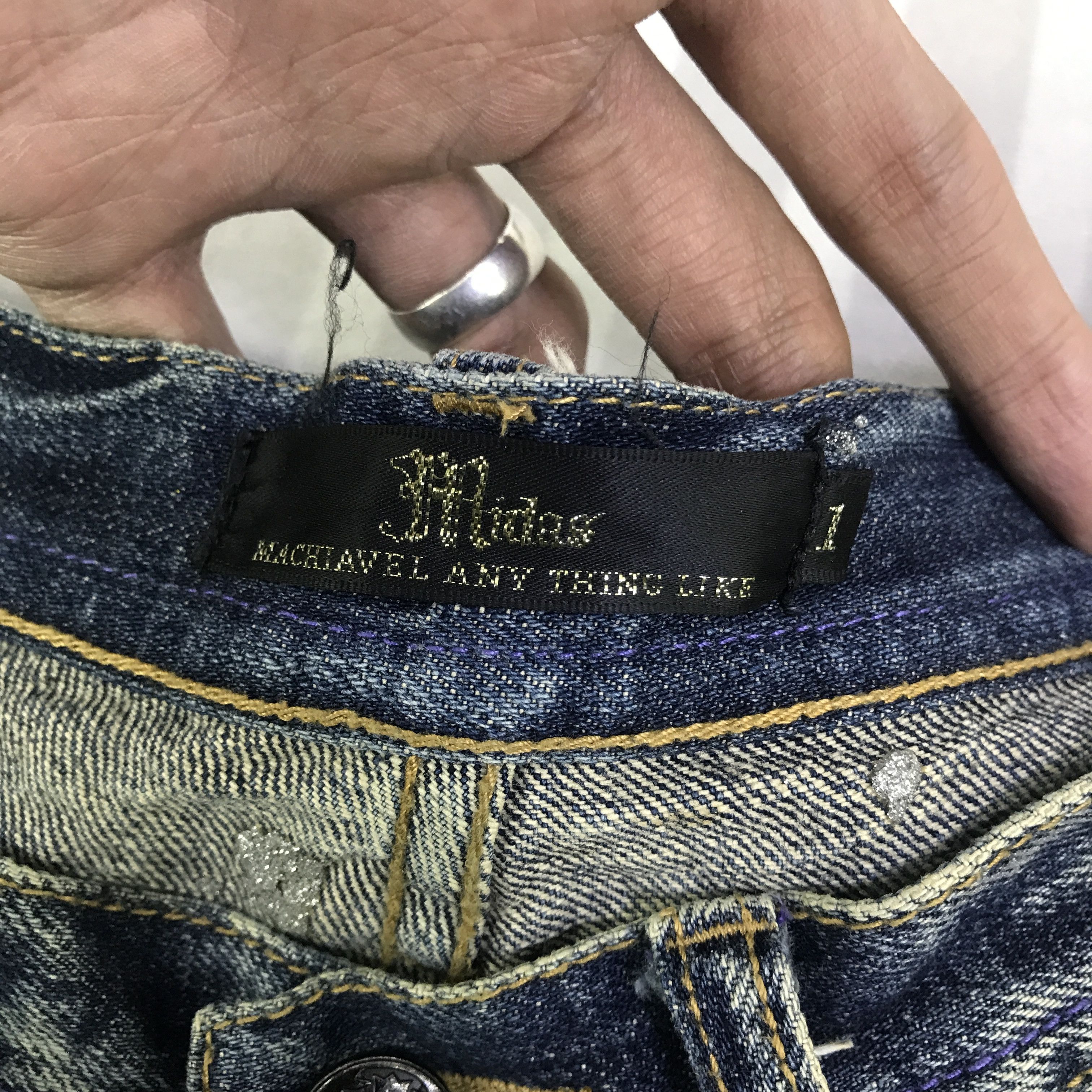 Japanese Brand Midas Explosion Distressed punk Bootcut pants K130B18 Size US 29 - 19 Thumbnail