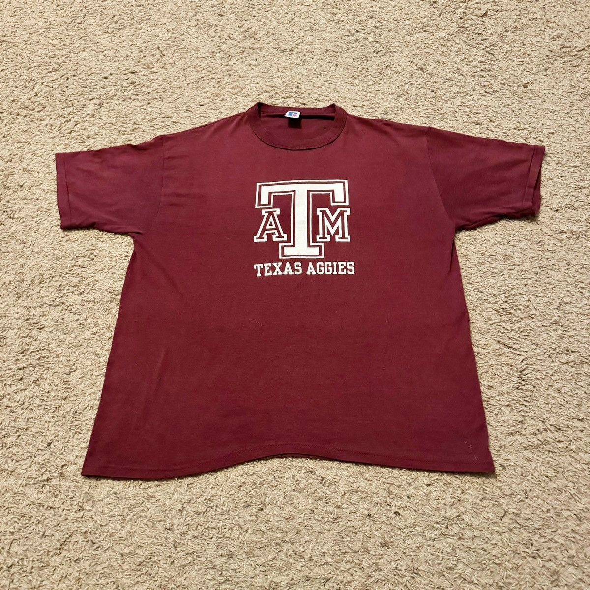 Russell Athletic VINTAGE SINGLE STITCH TEXAS A&M RUSSELL ATHLETIC TEE! Size US XL / EU 56 / 4 - 2 Thumbnail