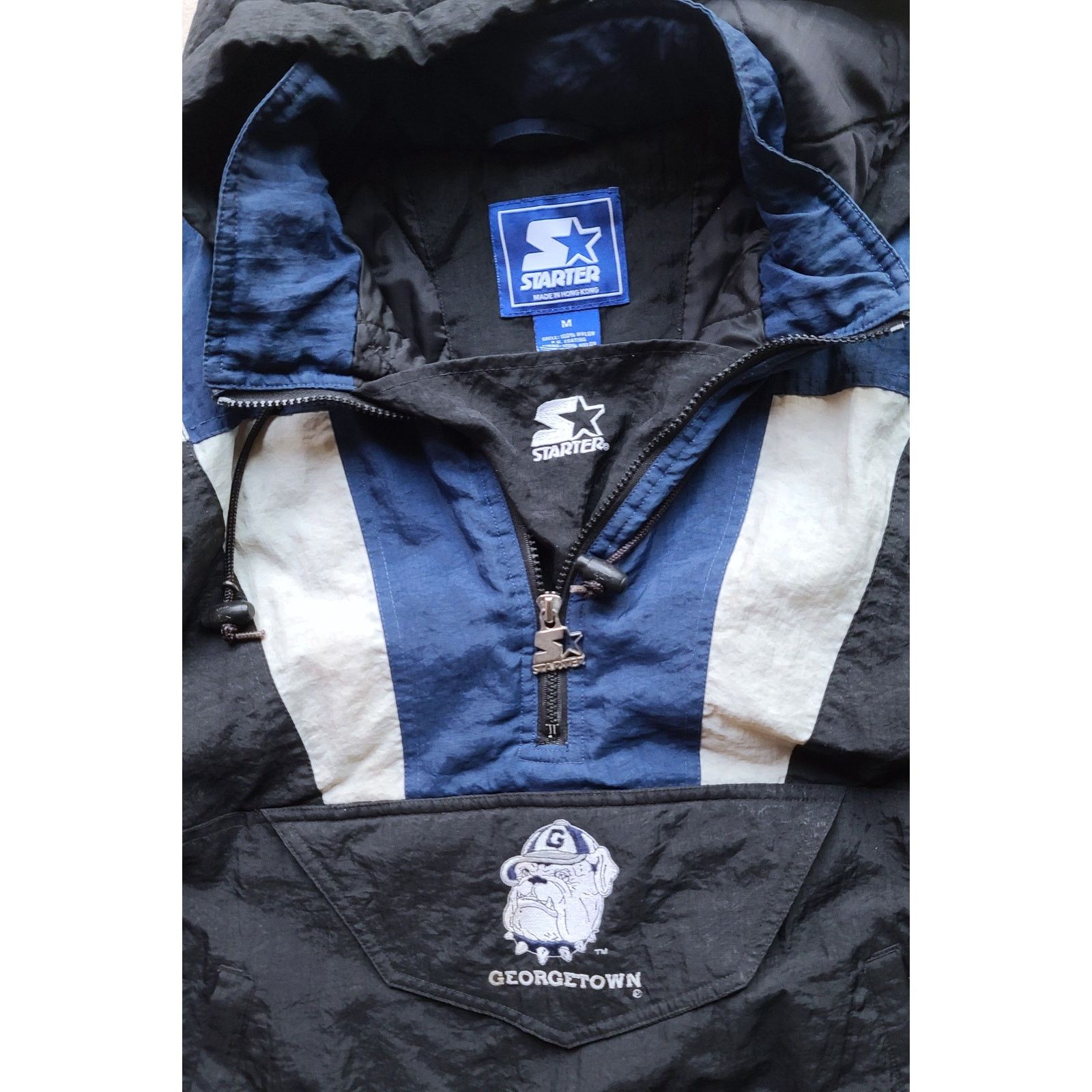 NCAA × Starter Georgetown Hoyas 90s STARTER puffer 1/2 pullover M navy vtg Size US M / EU 48-50 / 2 - 1 Thumbnail