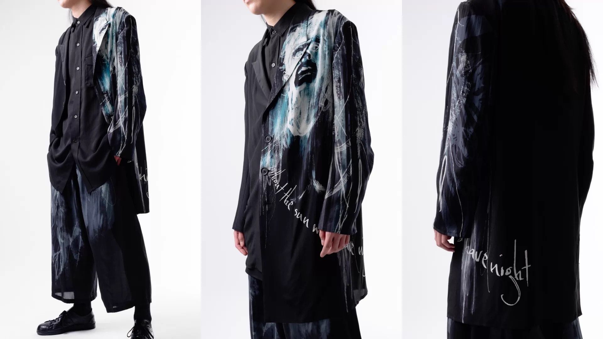 Yohji Yamamoto Yohji Yamamoto 25SS Silk Blue Portrait Double Crepe Jacket Size US M / EU 48-50 / 2 - 2 Thumbnail