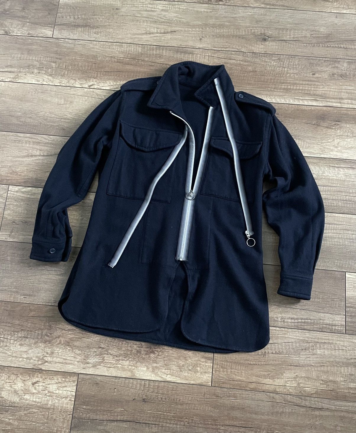Yohji Yamamoto Rare Vintage Yohji Yamamoto Military Wool Jacket Overshirt Size US S / EU 44-46 / 1 - 3 Thumbnail