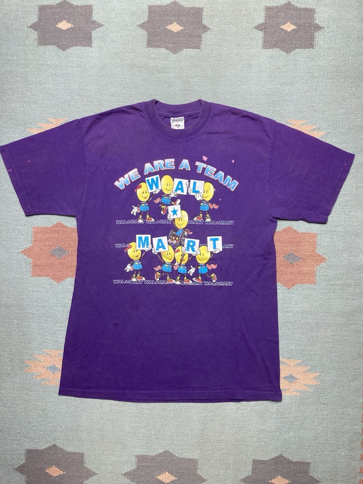 Jerzees × Vintage Vtg t shirt Walmart we team smiley face Warren Michigan L Size US L / EU 52-54 / 3 - 1 Thumbnail