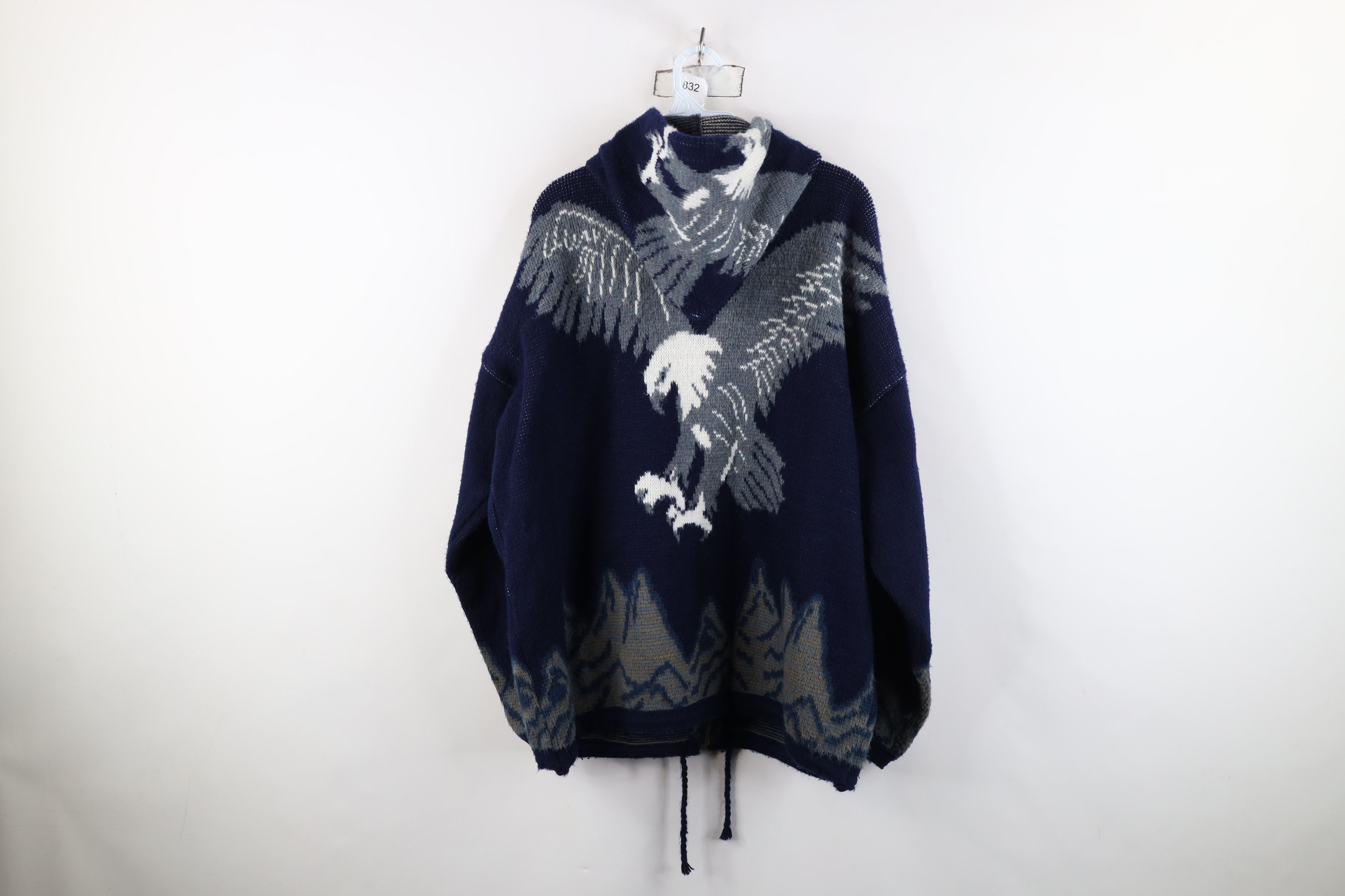 Vintage Vintage 90s Streetwear Eagle All Over Print Hoodie Jacket Size US L / EU 52-54 / 3 - 13 Thumbnail