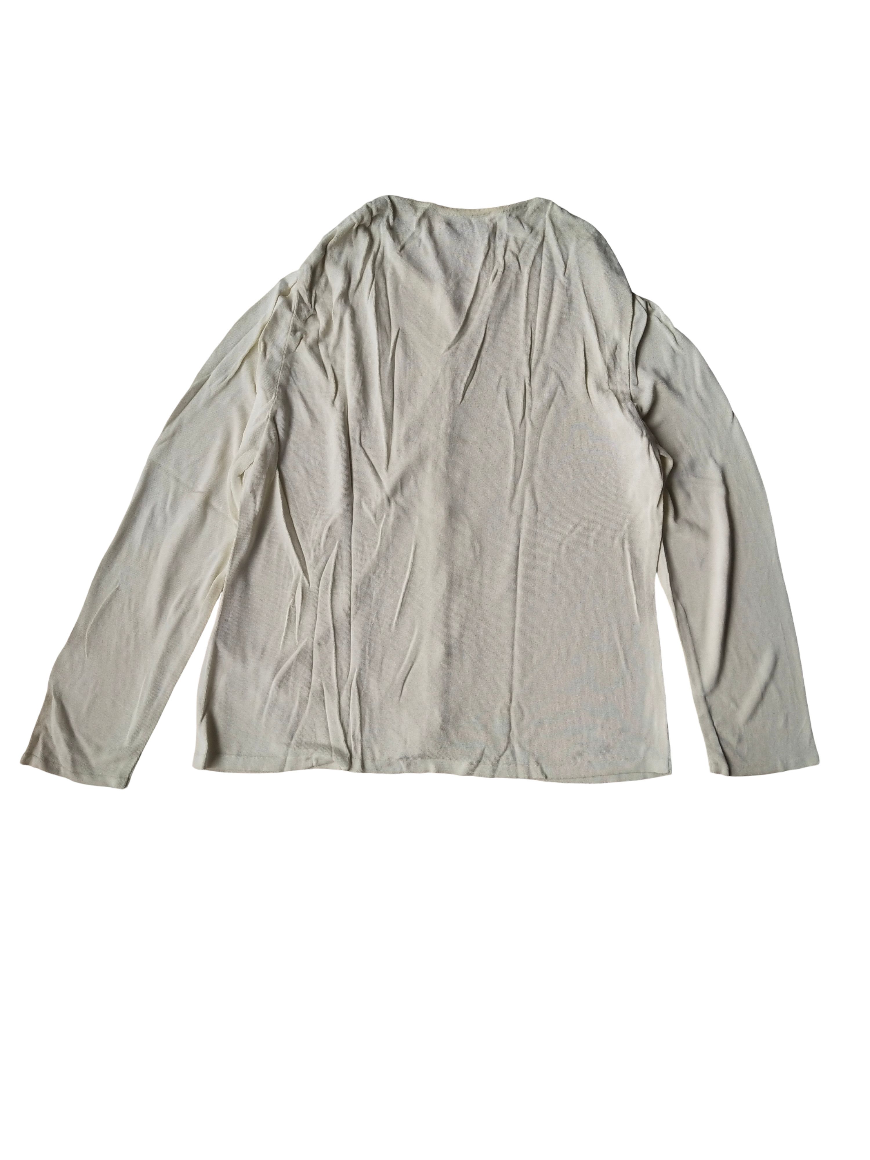 Roberta di Camerino Vintage 90s Roberta Di Camerino Fine Knit Cardigan Cream Size M / US 6-8 / IT 42-44 - 6 Thumbnail
