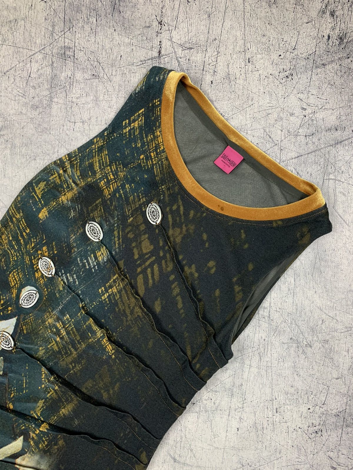 Other Vintage Save The Queen Coloured Mini Dress Made in Italy Size L / US 10 / IT 46 - 2 Thumbnail