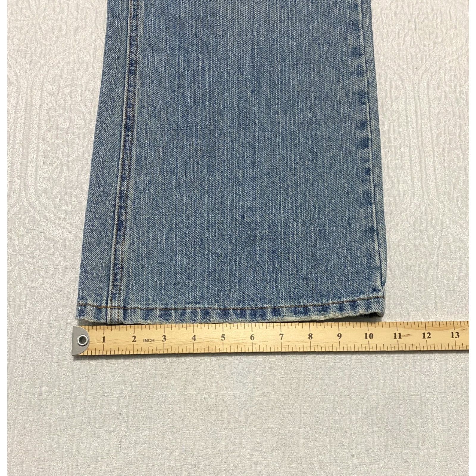 Vintage Rampage Jeans Bootcut Womens Size 36 Blue Mid Rise Distressed (Regular) 31 Inseam Denim 100% Cotton Logo Pocket Spring Summer Fall Winter Womens Size 25" / US 0 / IT 36 - 6 Thumbnail
