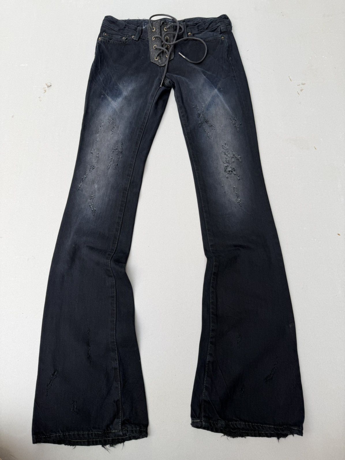 Japanese Brand Lace up flare jeans Size US 26 / EU 42 - 1 Thumbnail