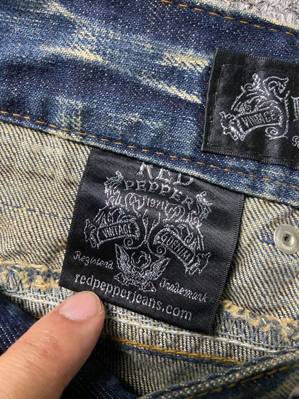Japanese Brand 🔥Vintage RED PEPPER Distressed Denim Jeans🔥 (136) Size US 32 / EU 48 - 10 Thumbnail