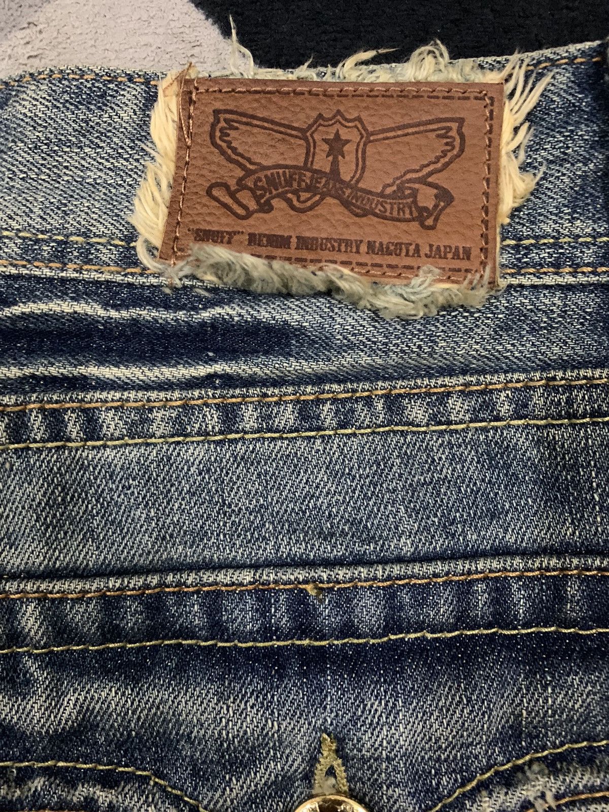 If Six Was Nine Vintage Snuff Mud Wash Splatter Flare Distressed Punk Jeans Size US 32 / EU 48 - 11 Thumbnail