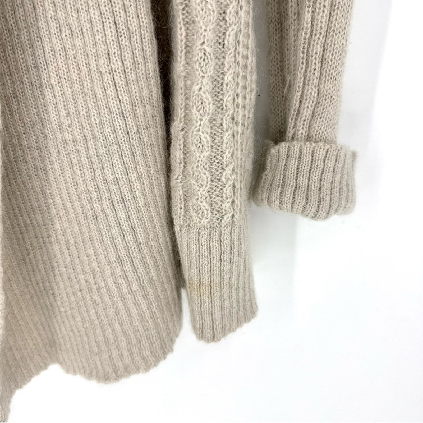 Allsaints All Saints Galaxy Flex Mohair Wool Open Cardigan Cream 8 Size M / US 6-8 / IT 42-44 - 3 Thumbnail