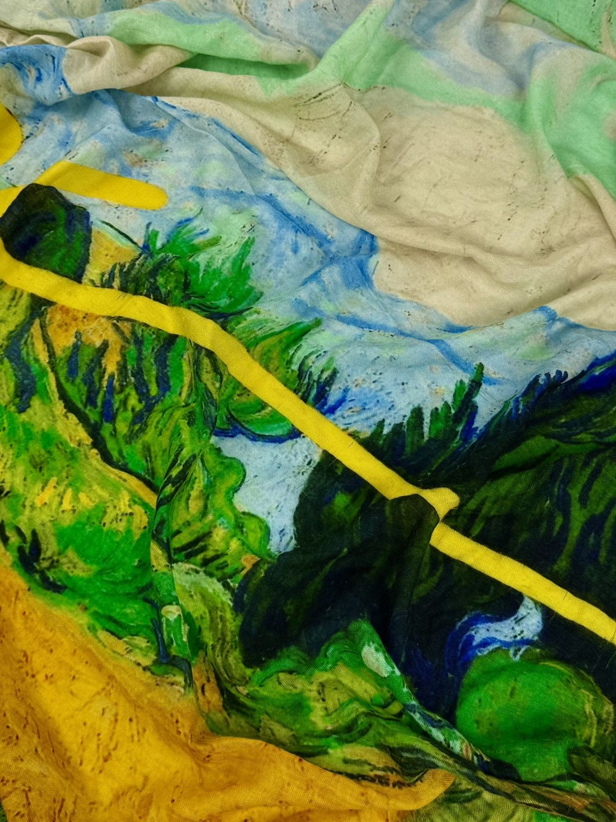 Louis Vuitton Louis Vuitton - Jeff Koons - 2017 - Van Gogh Cashmere Scarf Size ONE SIZE - 10 Thumbnail