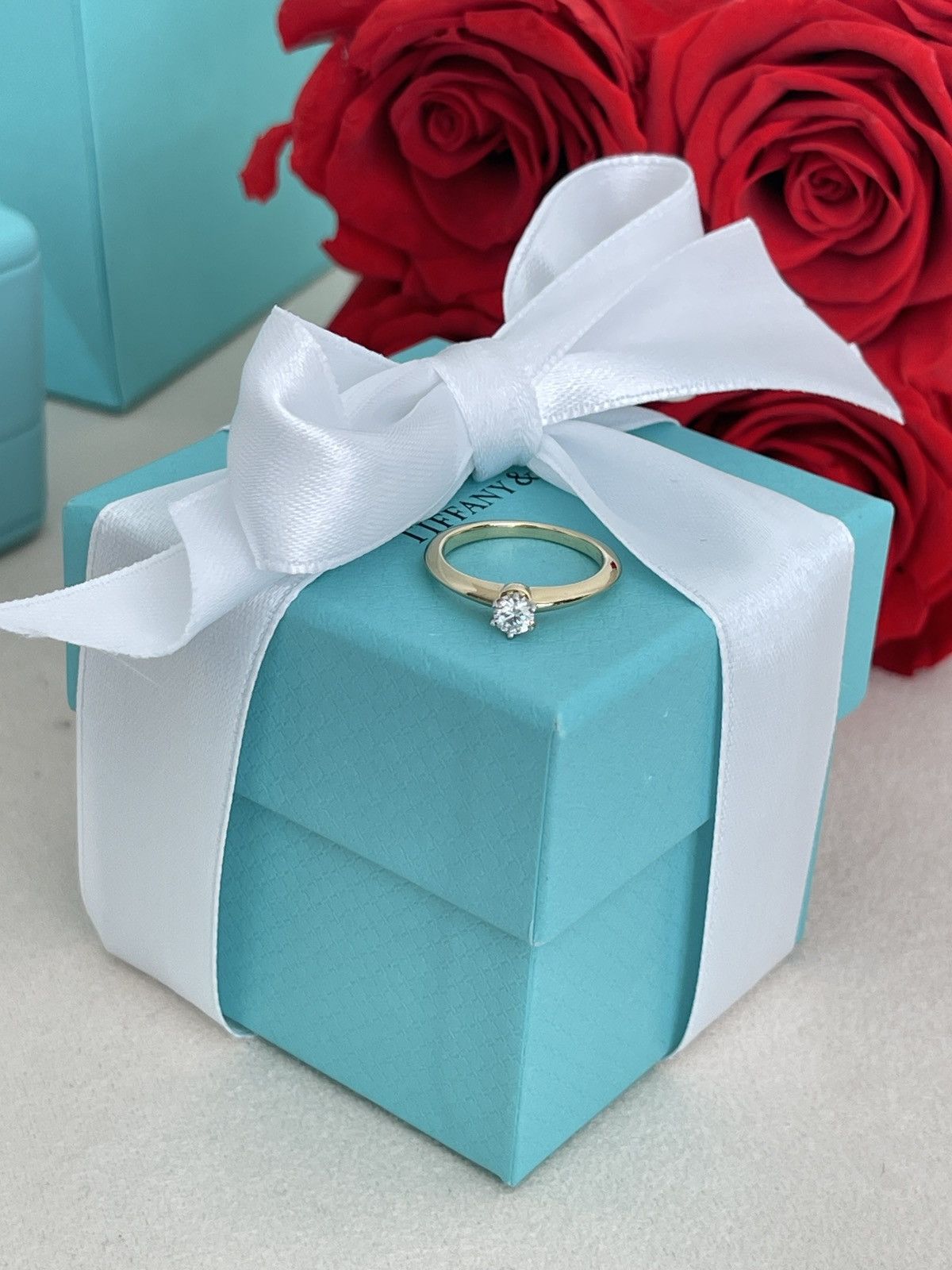 Tiffany & Co. Tiffany & Co. Solitaire YG Diamond Ring .18ct sz 4.5 Size ONE SIZE - 13 Thumbnail