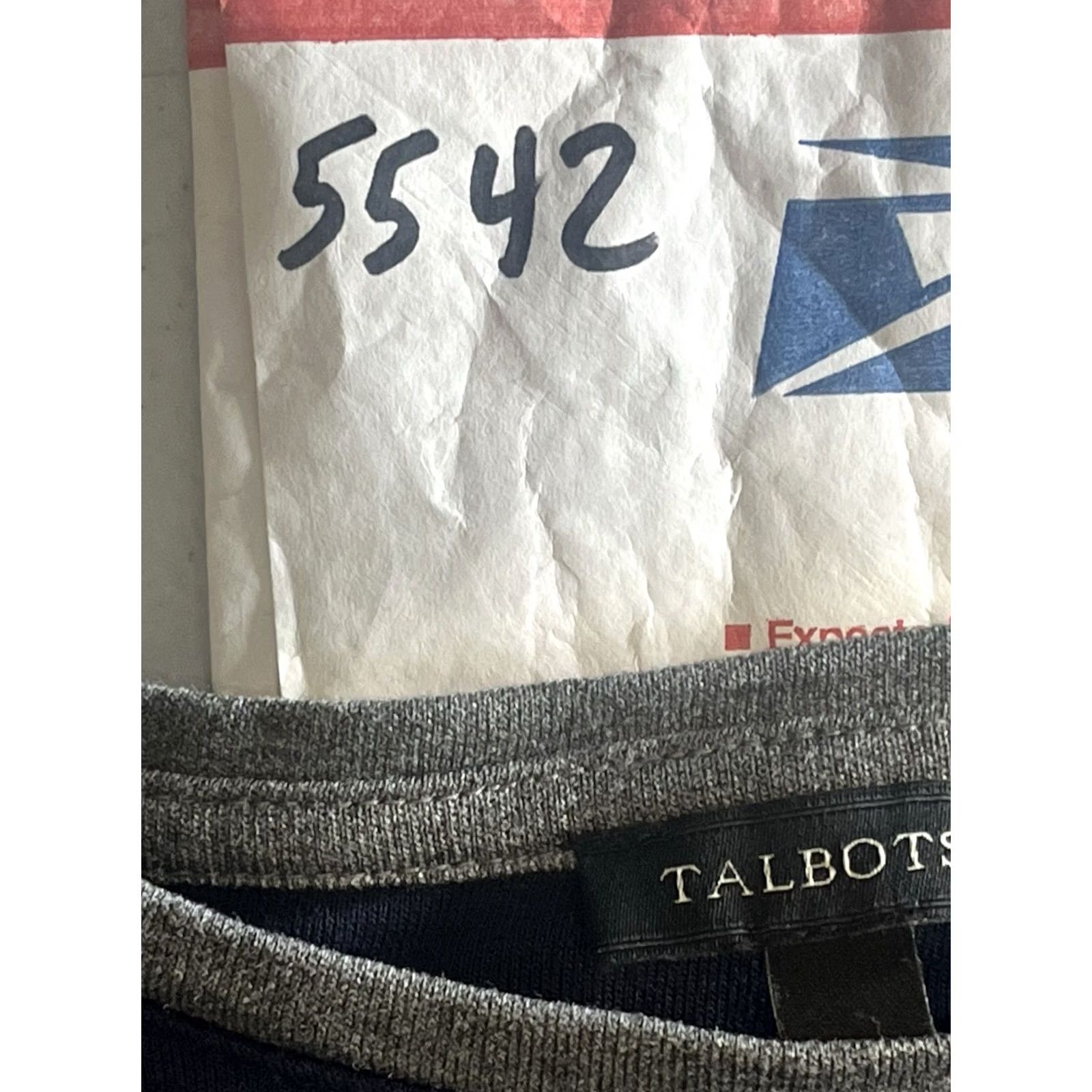Talbots Talbots Sweater Womens Small Blue Gray Round Neck Long Sleeve Pullover Rayon Nylon Solid Colorful Two Color Accent Size S / US 4 / IT 40 - 8 Thumbnail