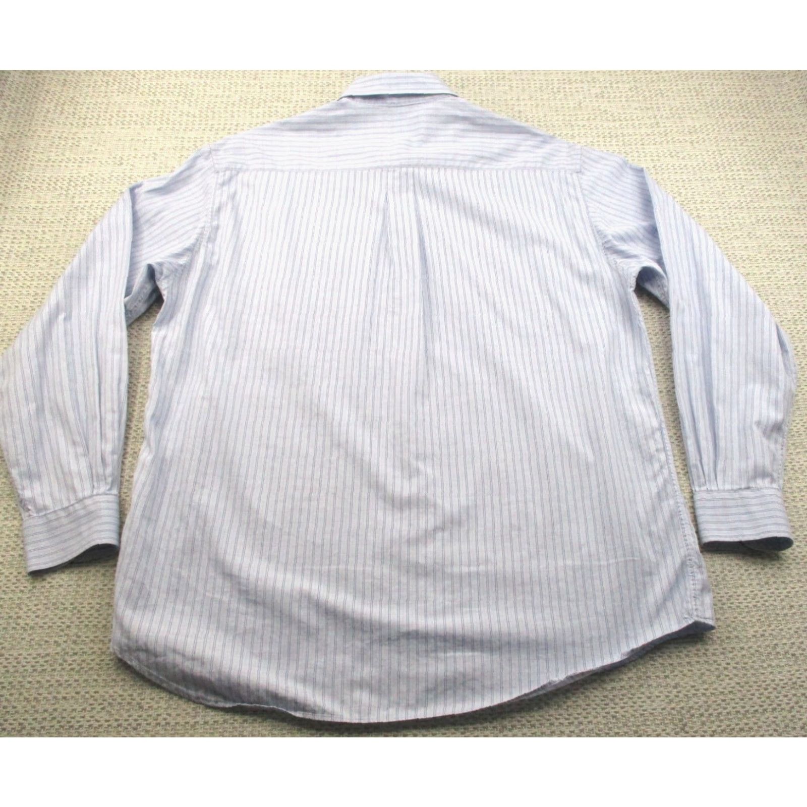 Ermenegildo Zegna Ermenegildo Zegna Shirt Mens XL Check Button Down Dress Made in Italy Blue Size 46R - 6 Thumbnail