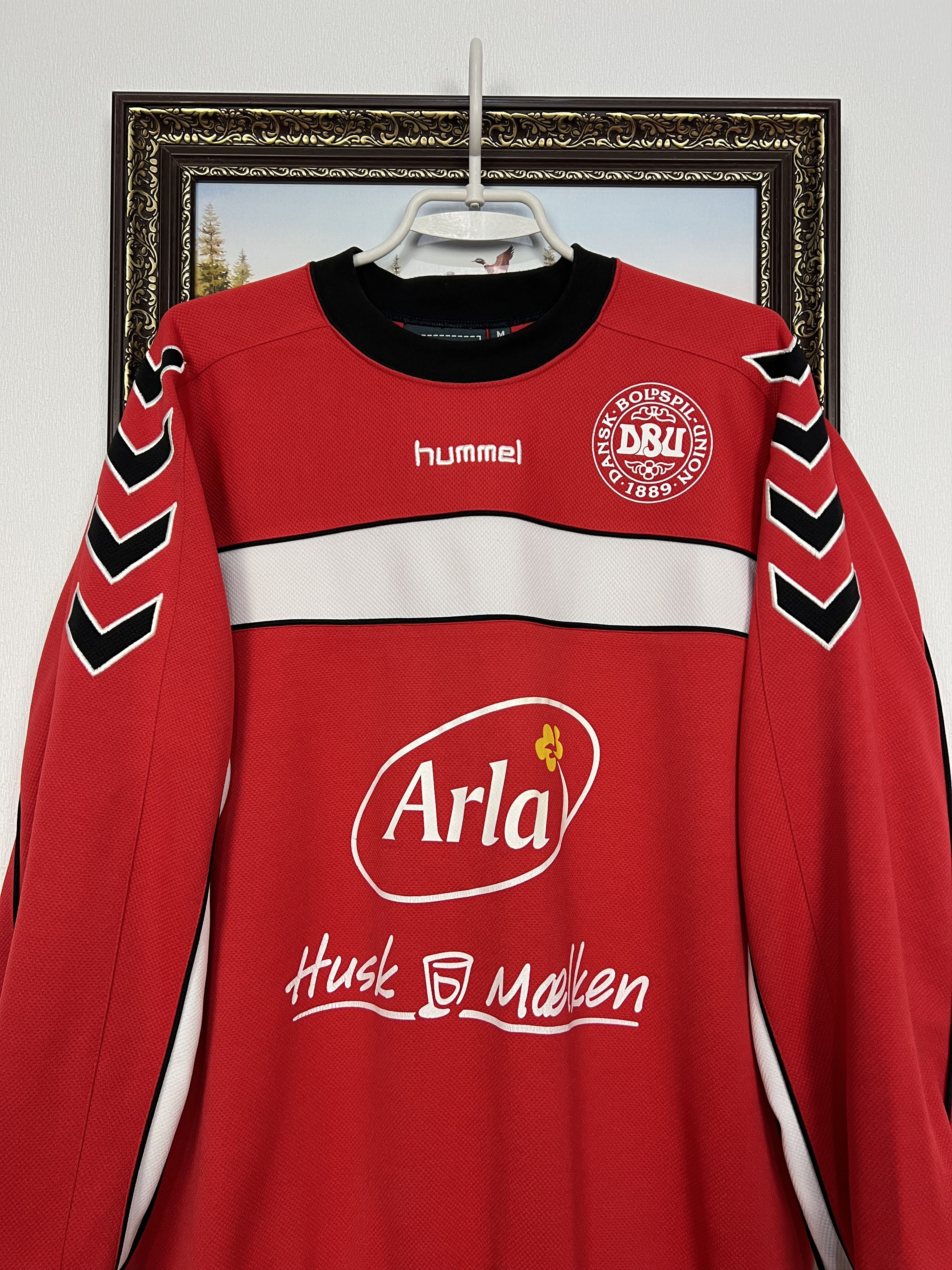 Hummel Denmark Football Sweatshirt Soccer Crewneck Track Top Size US M / EU 48-50 / 2 - 2 Thumbnail