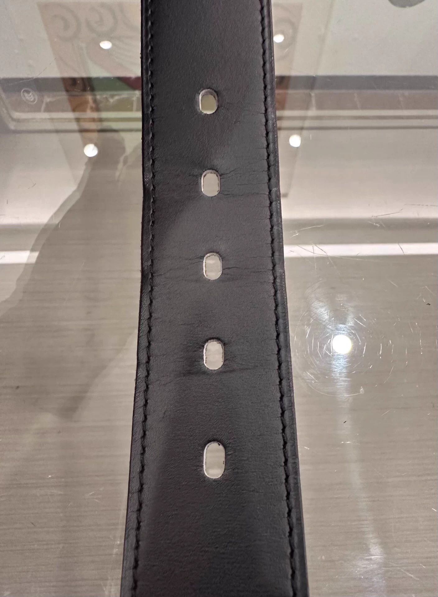 Hermes Hermes Black & Chocolate Gold Buckle Belt W85 99 New Size ONE SIZE - 6 Thumbnail
