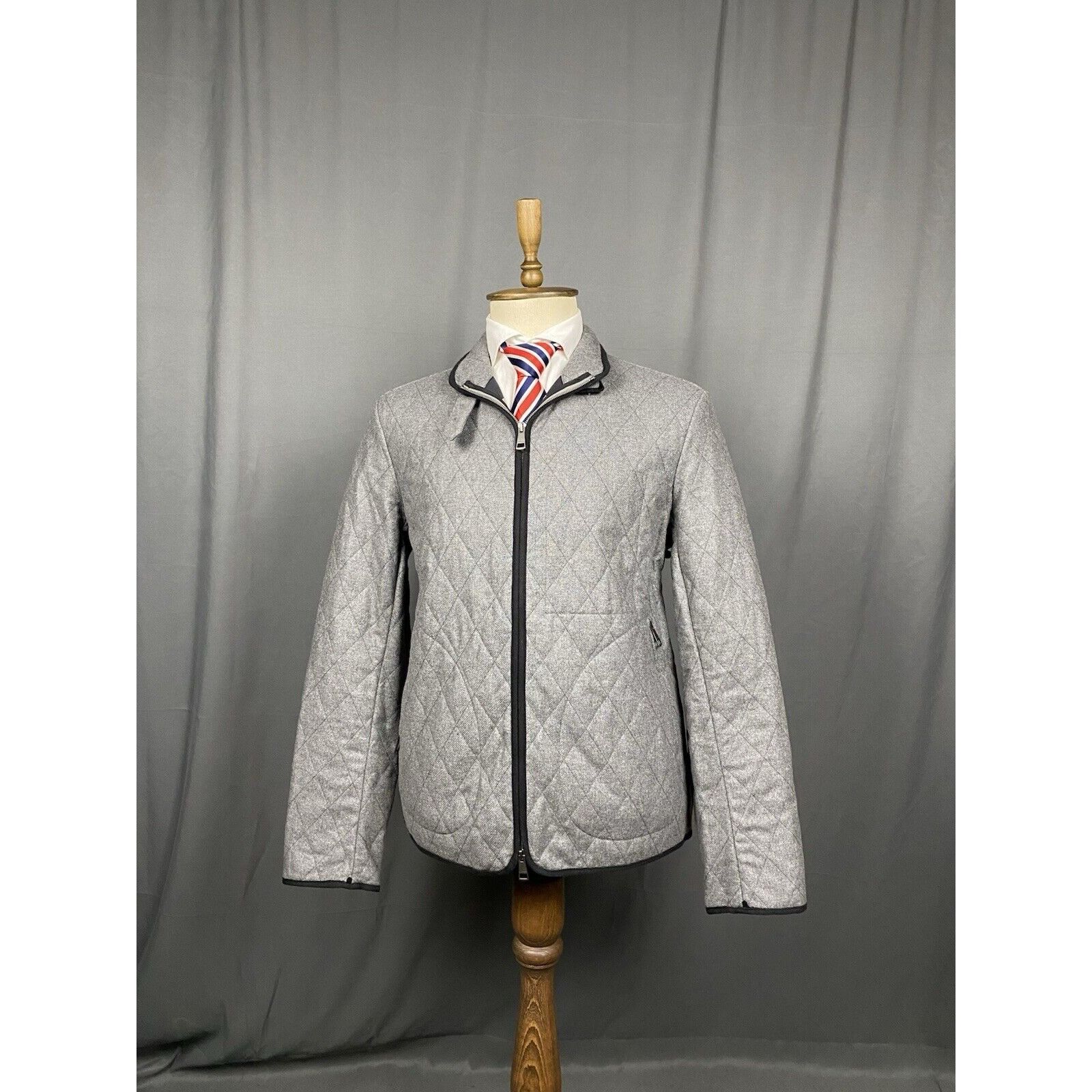 Burberry Burberry Nova Check Lining Men's Gray Quilted Jacket Size L Size US L / EU 52-54 / 3 - 6 Thumbnail