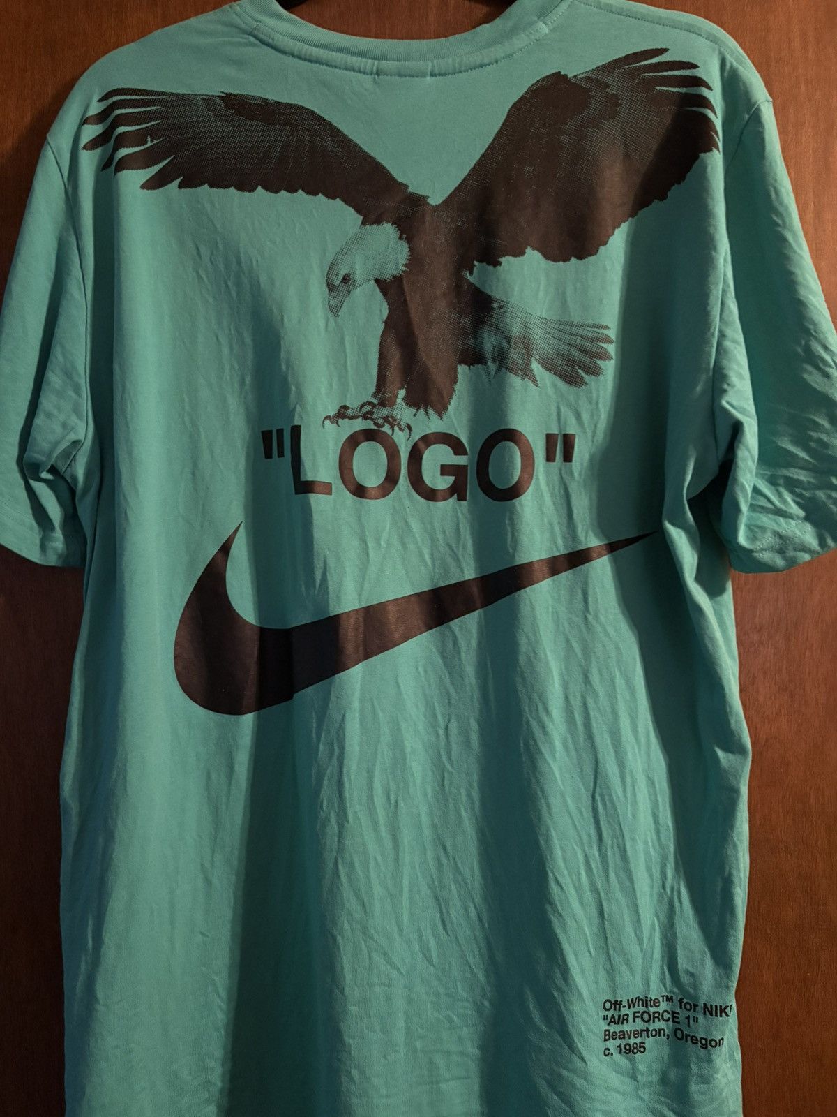 Nike × Off-White Nike x Off White Shirt NRG A6 Large Eagle Teal Blue Size US L / EU 52-54 / 3 - 3 Thumbnail