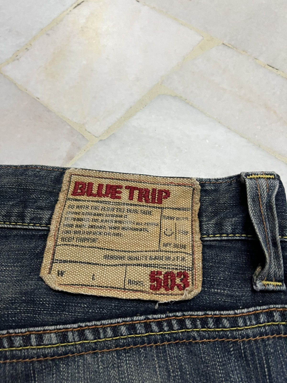 Edwin 💥Flare💥Edwin 503 Blue Trip Claw Mud Wash Jeans Size US 33 - 22 Thumbnail