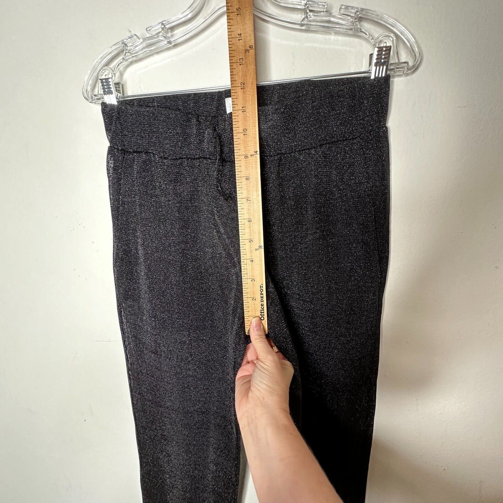 Other Elaine Field Black Shimmer Sheer Mesh Tie Waist Pants 1 Size 25" / US 0 / IT 36 - 8 Thumbnail