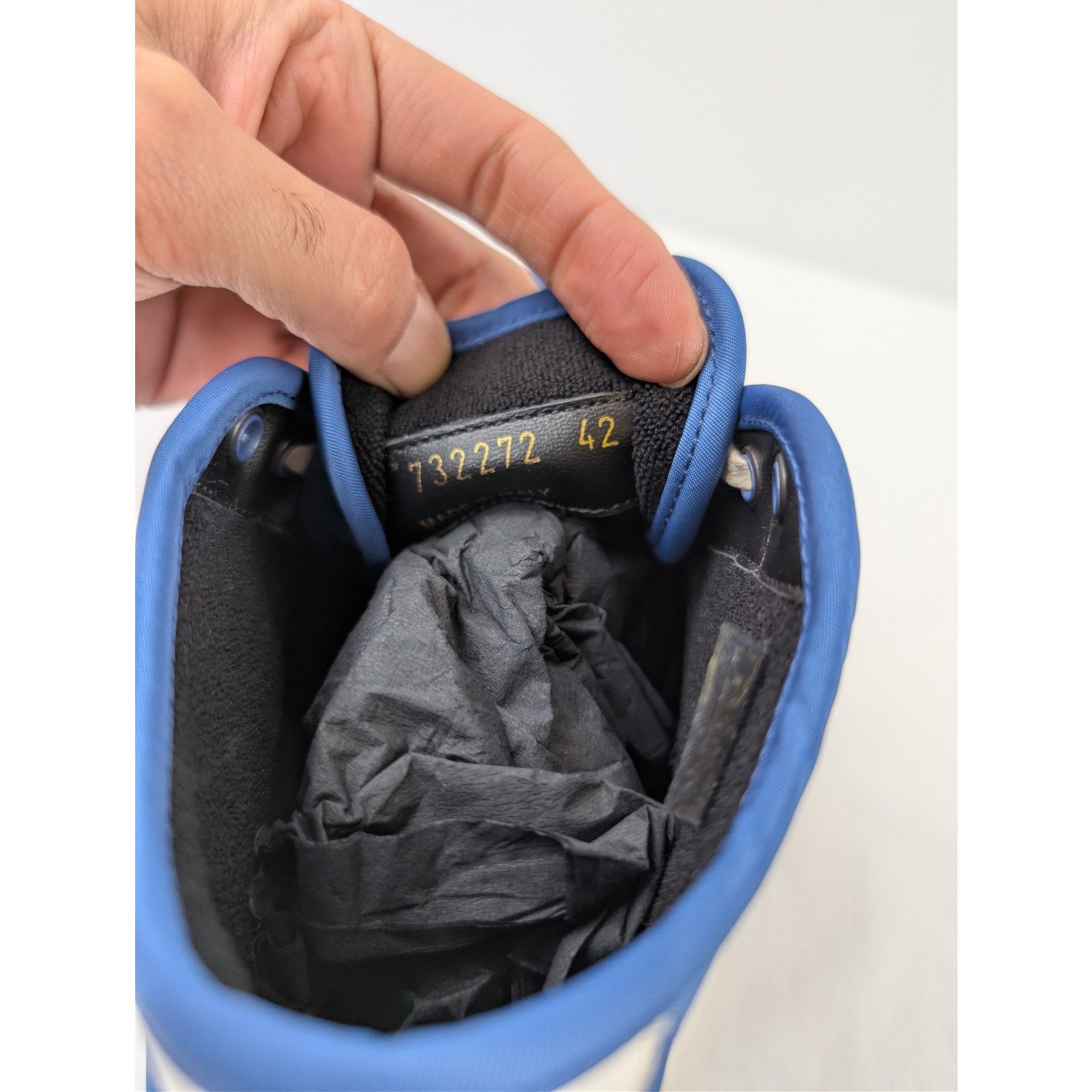 Saint Laurent Paris o1rshd1 Court Classic SL/39 mid-top sneakers in blue nylon Size US 9 / EU 42 - 15 Thumbnail