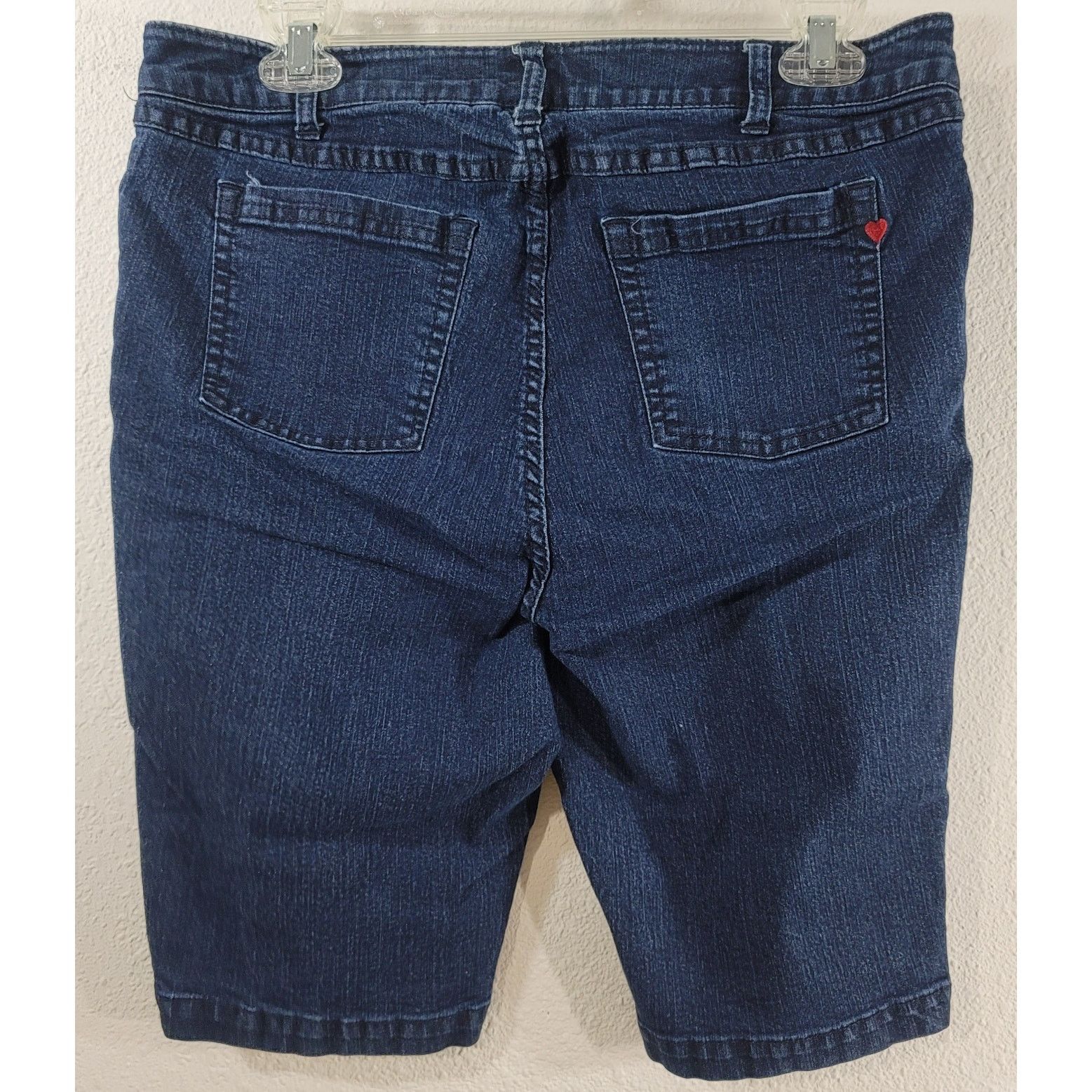 Other Denim 24/7 Blue Flat Front Denim Bermuda Shorts 12W Size 34" / US 12 / IT 48 - 2 Thumbnail
