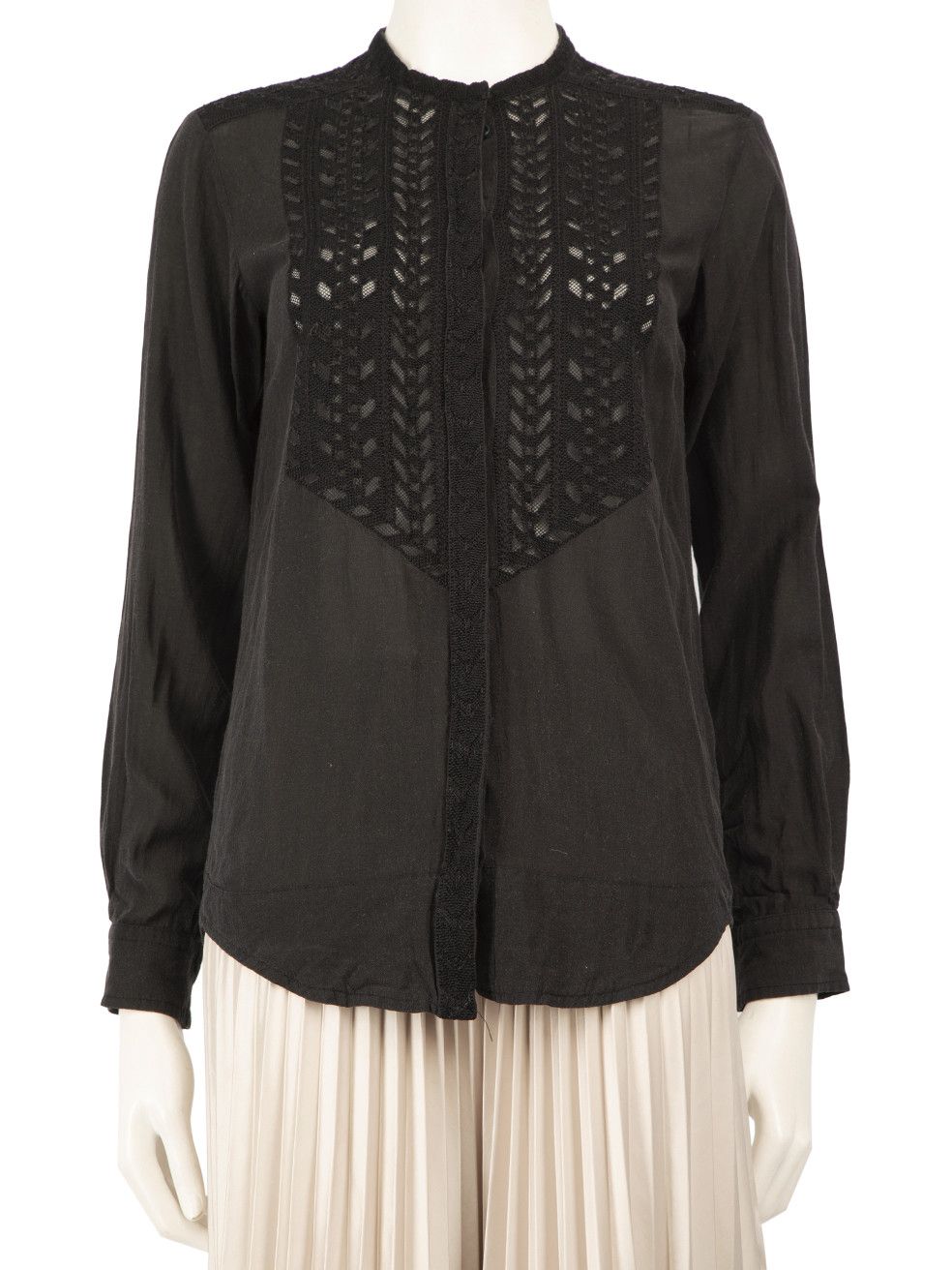 Isabel Marant Isabel Marant Étolie Black Lace Panel Blouse Size XS / US 0-2 / IT 36-38 - 1 Thumbnail