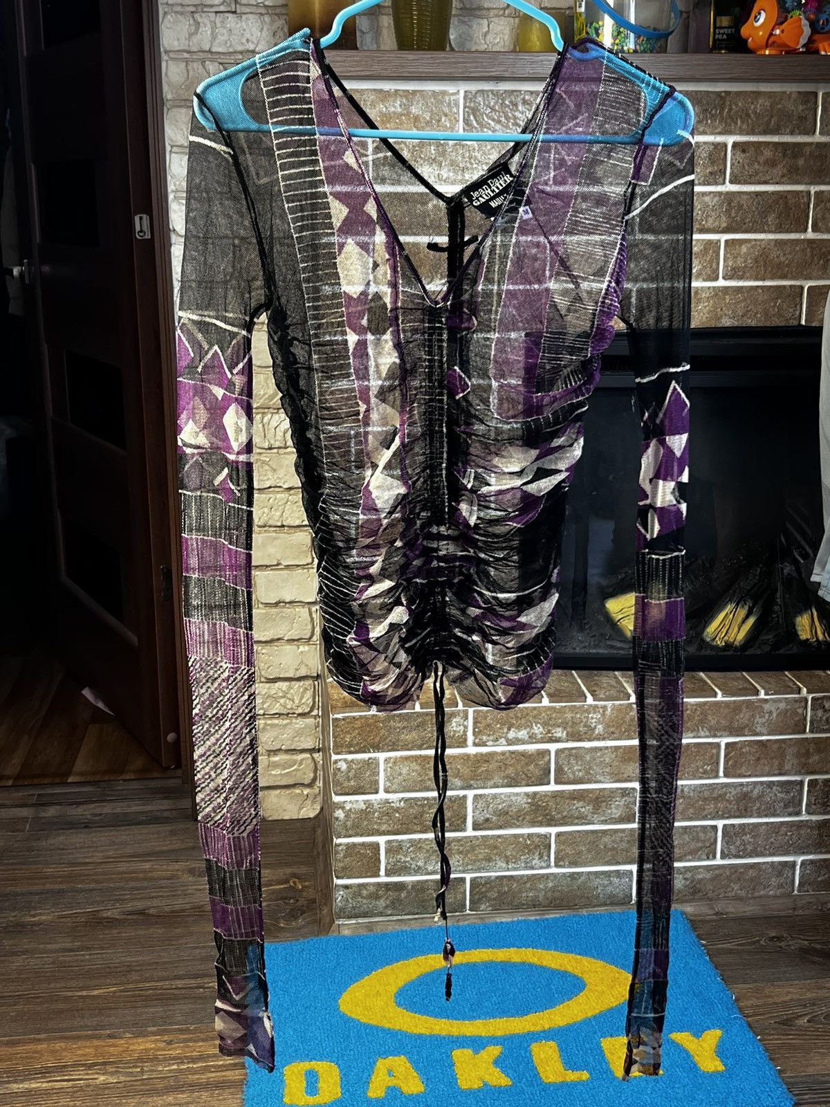 Jean Paul Gaultier Jean Paul Gaultier Multicolour Mesh Extra Long Sleeve Shirt Size M / US 6-8 / IT 42-44 - 11 Thumbnail