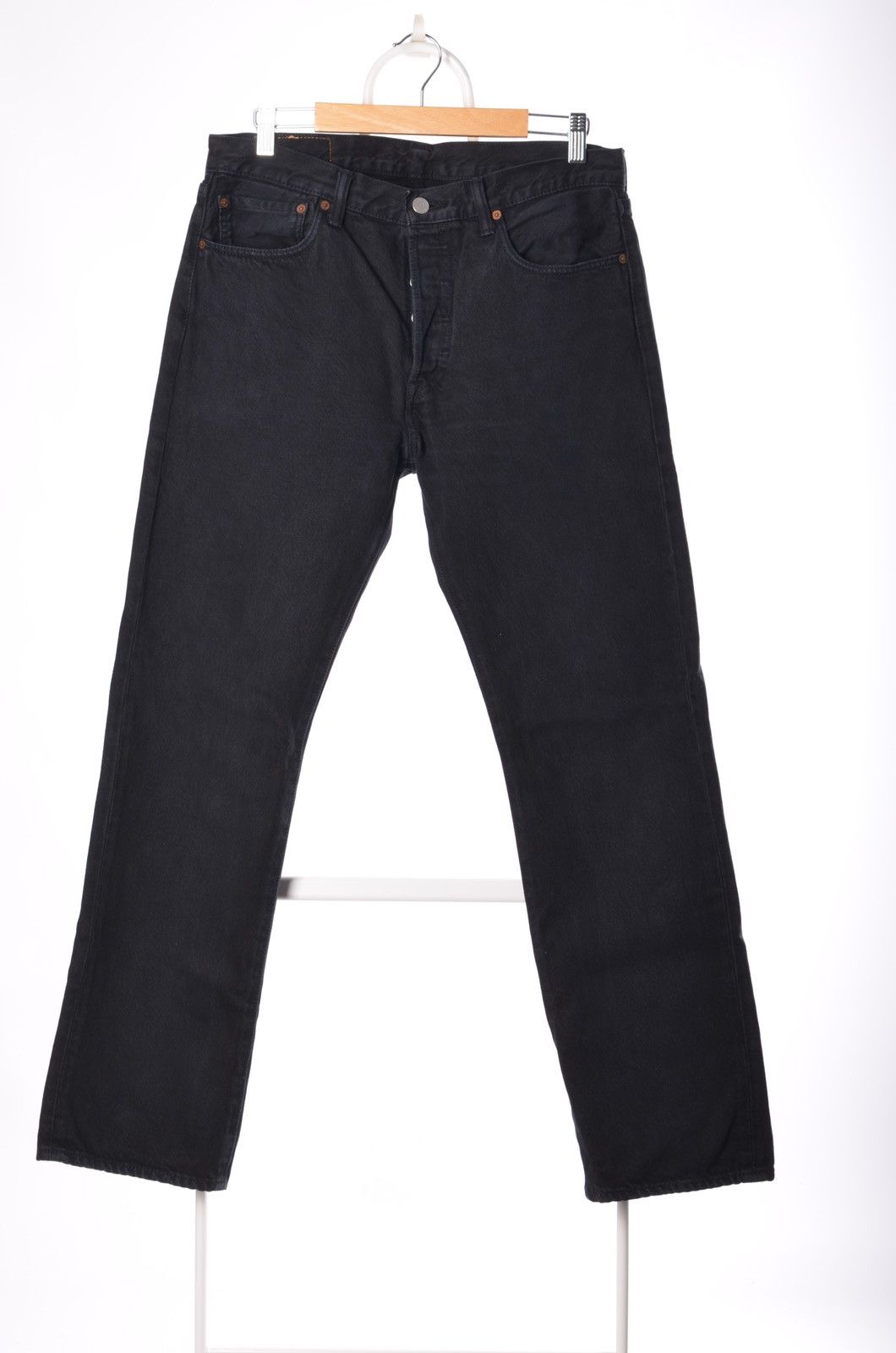 Levi's Levi's 501 Black Vintage Denim Jeans W32 Size US 32 / EU 48 - 3 Thumbnail