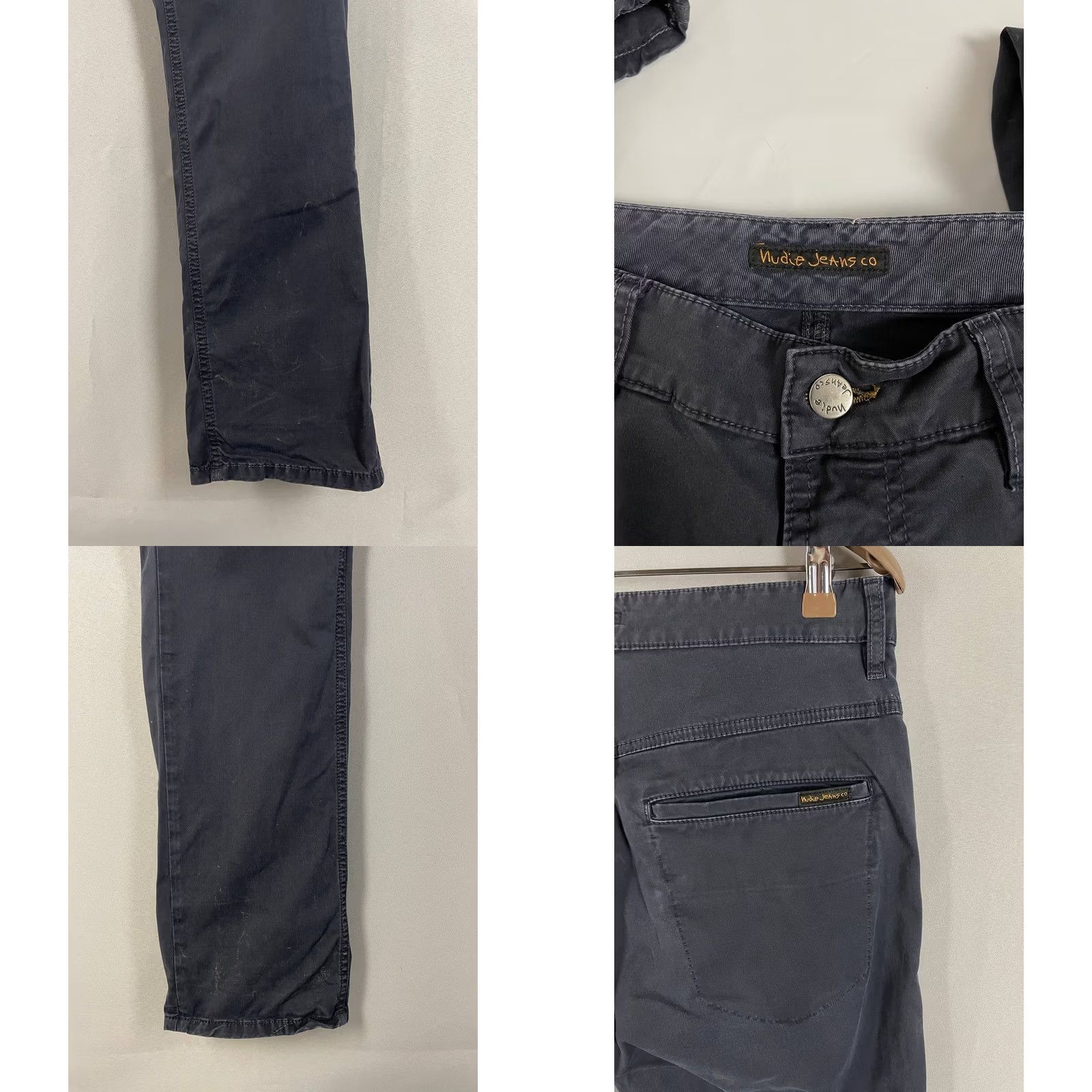 Nudie Jeans Nudie Jeans Co Chino Pants Navy Blue Straight Leg 33x36 Mens Regular Size 33x36 Navy Blue Comfort Stretch Pockets Vintage No Size US 33 - 8 Thumbnail