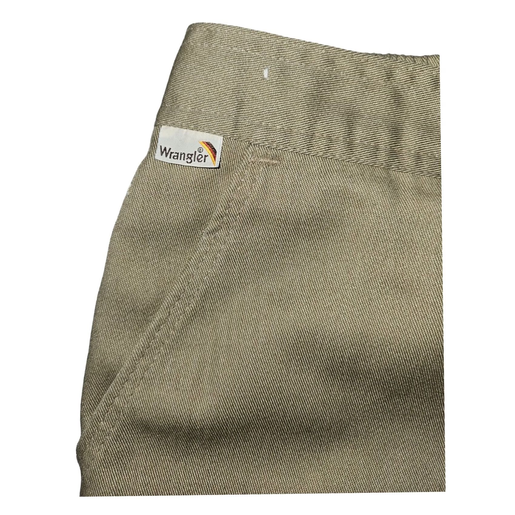 Wrangler VINTAGE Wrangler Pants Men's 40 Medium Khaki Chino High Rise Hook & Eye Bootcut Regular Wide Leg Mens Beige 80s 90s USA Charms Comfort Pockets Size US 40 / EU 56 - 7 Thumbnail