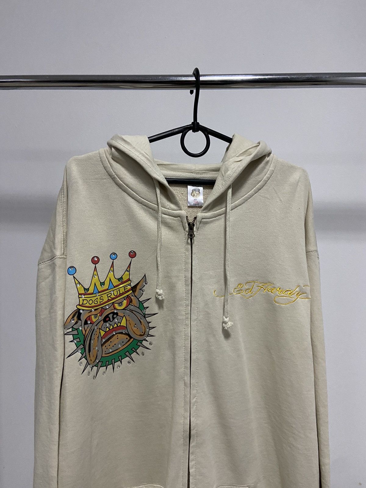 Christian Audigier × Ed Hardy × Vintage Ed hardy Vintage Hoodie Big Logo dogs rule bulldog Size US XXL / EU 58 / 5 - 3 Thumbnail