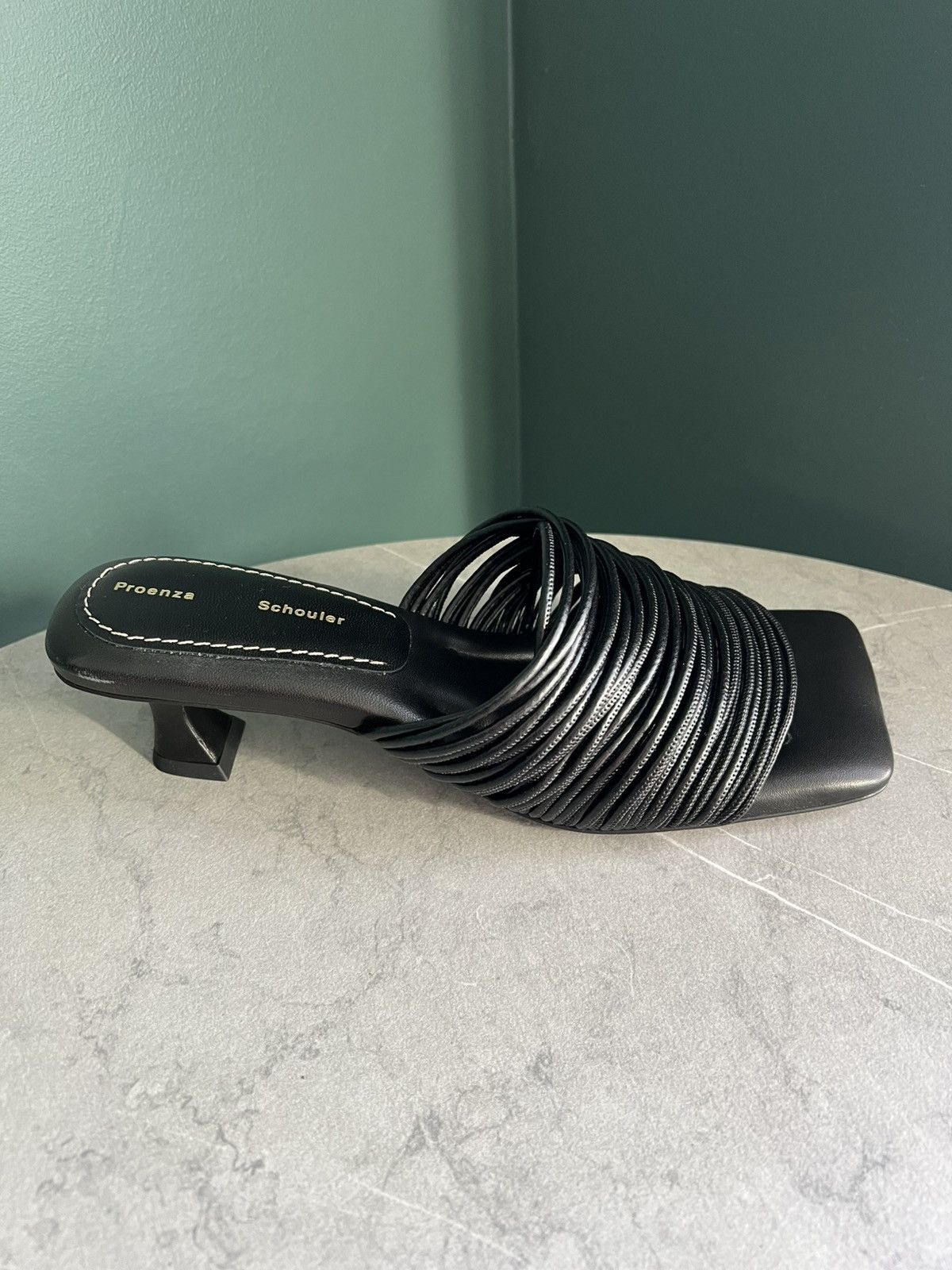 Proenza Schouler NIB Proenza Schouler Rolo Kitten Heel Slide Sandals Size US 9 / IT 39 - 5 Thumbnail