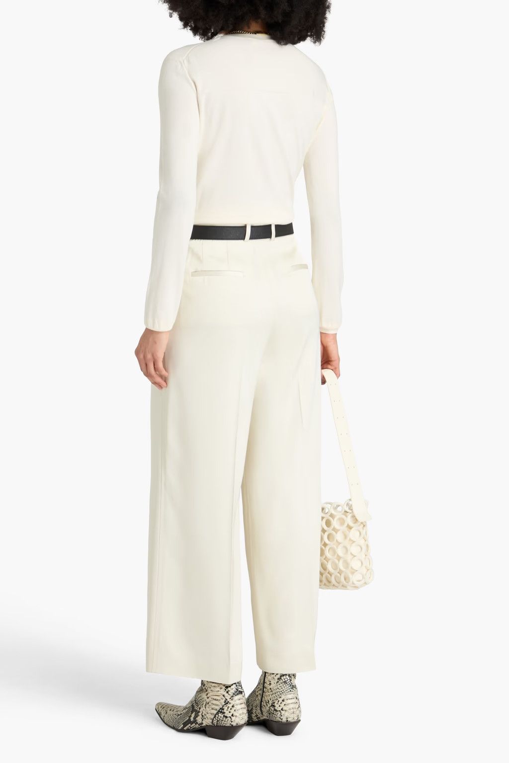 Jil Sander o1y1025 Casual Pant in White Size 28" / US 6 / IT 42 - 3 Thumbnail