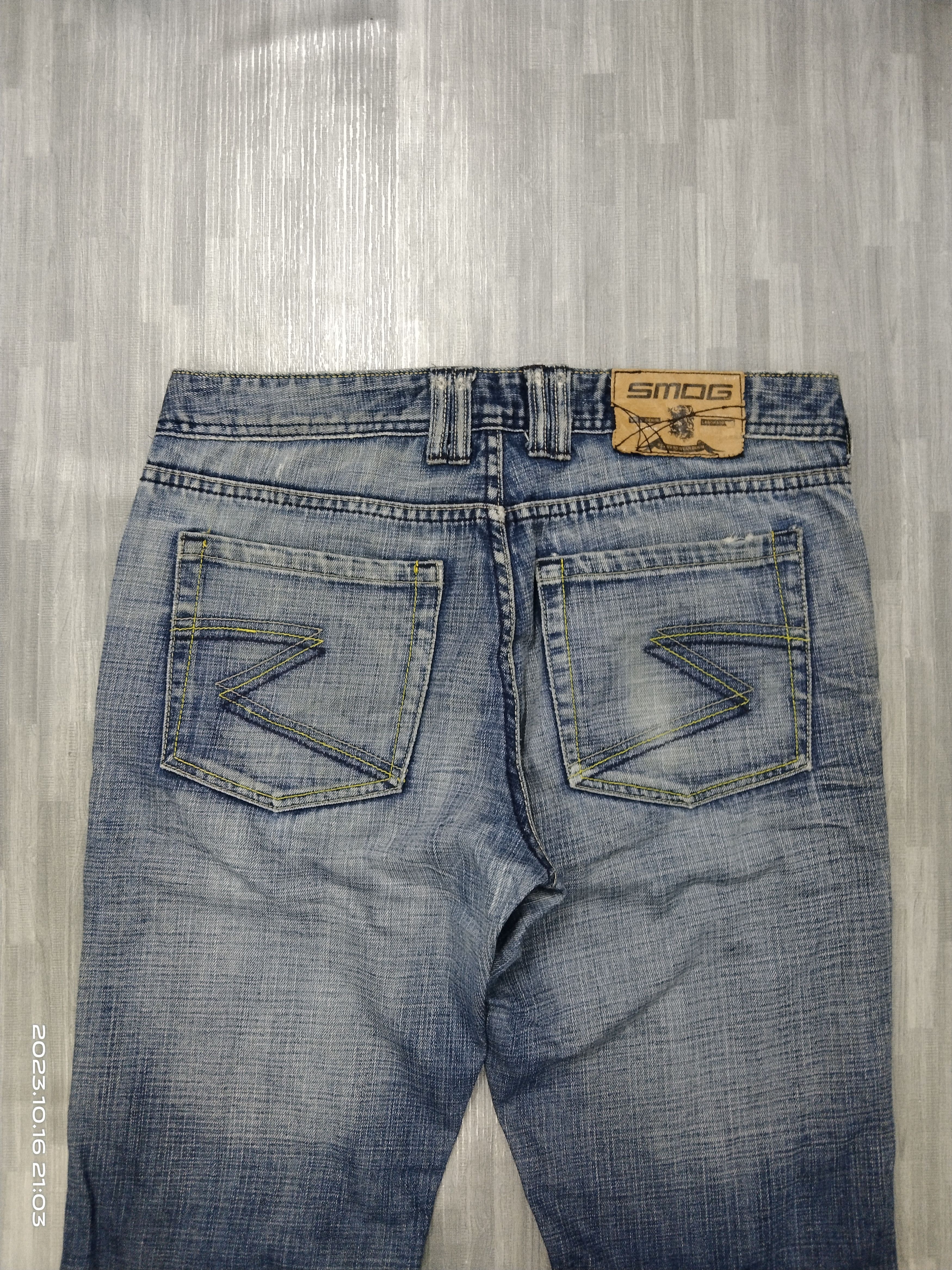 Japanese Brand SICK RIPED FLARE SMOG DENIM PANTS Size US 33 - 5 Thumbnail