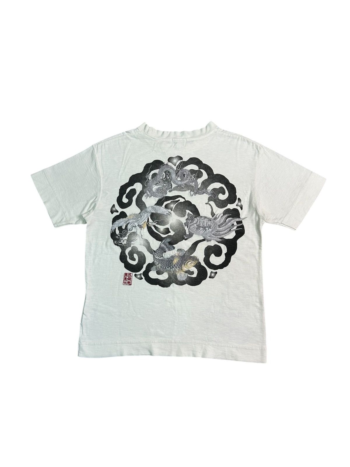 Japanese Brand Karakuri Tamashi Sukajan T Shirt Size US L / EU 52-54 / 3 - 1 Thumbnail